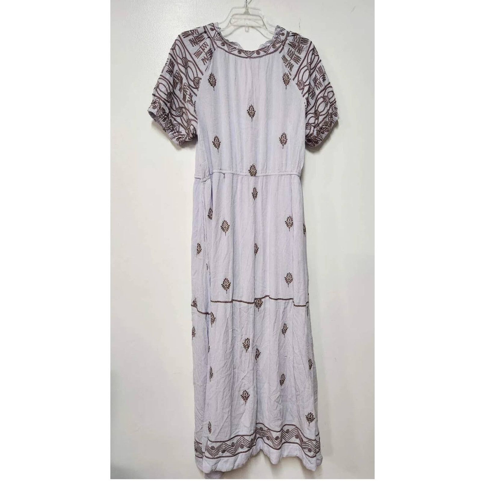 Free People New Free People Riley Embroidered Midi Dress $188 XS 0/2 Size XS / US 0-2 / IT 36-38 - 4 Thumbnail