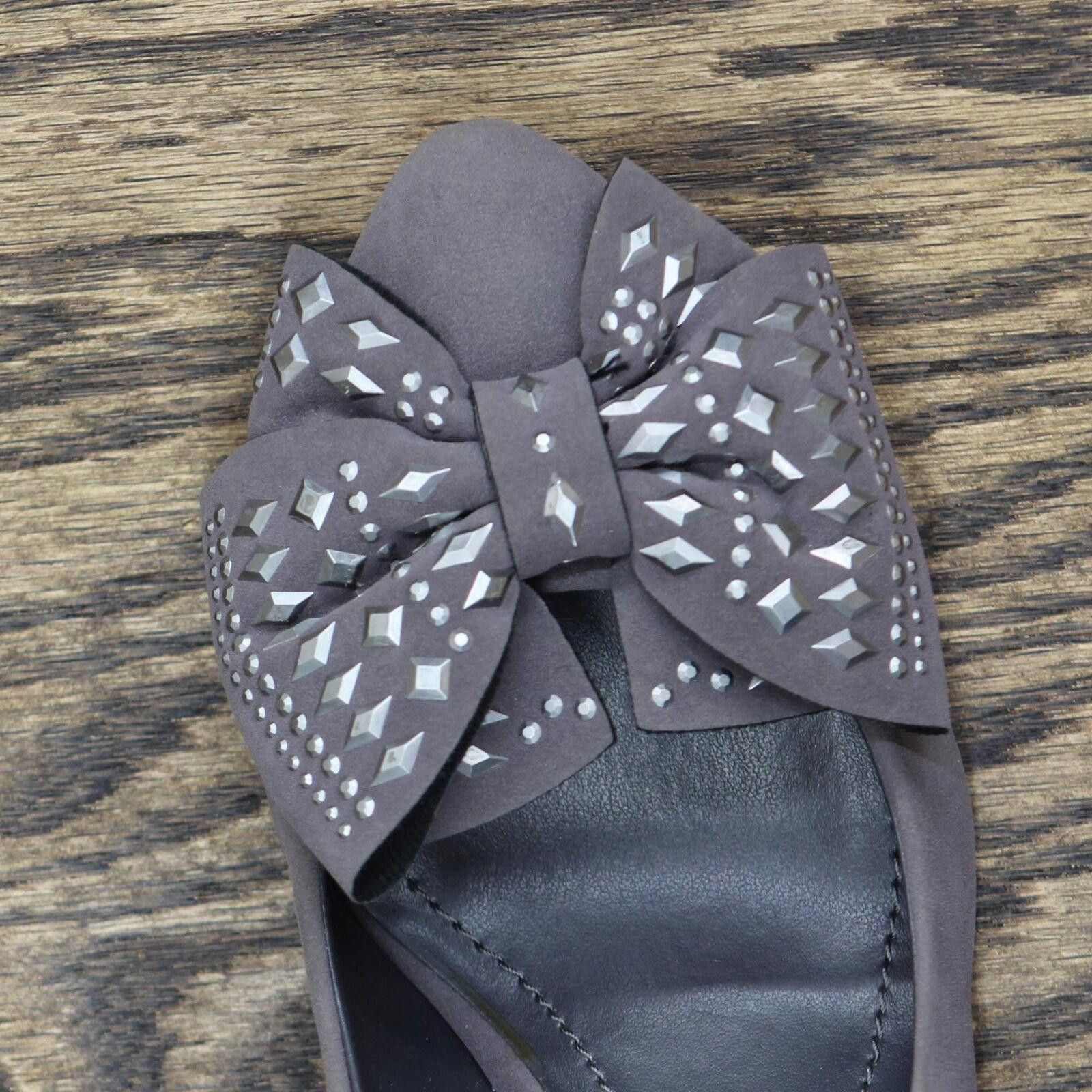 BCBGeneration BCBGeneration Suede Bow Wedge Heels 1673d196985af3 Gray 6M Size US 6 / IT 36 - 7 Thumbnail