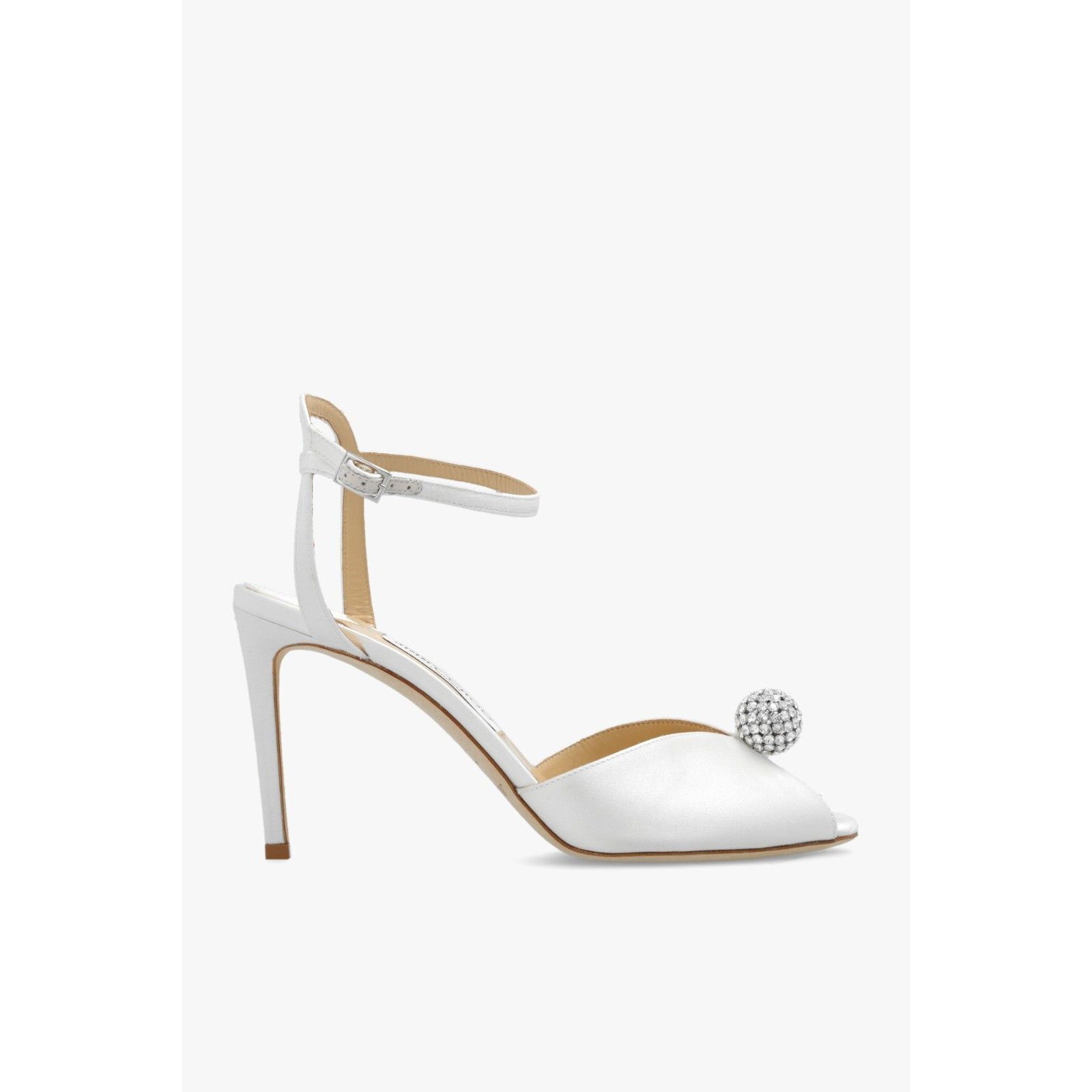 JIMMY CHOO 'Sacora' White Heeled Sandals New & Authentic (Wo