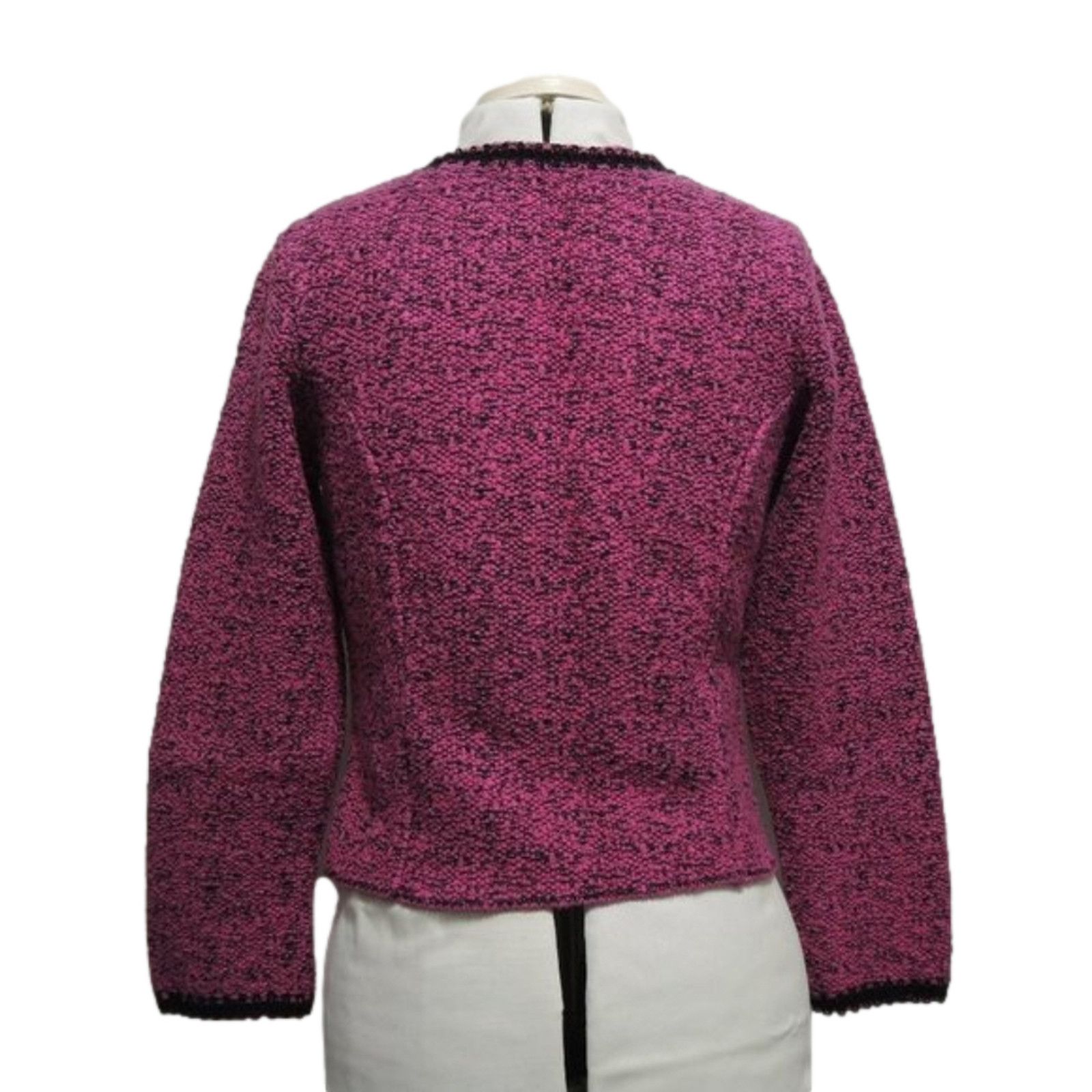 St. John Willow Fuchsia Pink & Black Knit Blazer Size Small Size S / US 4 / IT 40 - 2 Thumbnail