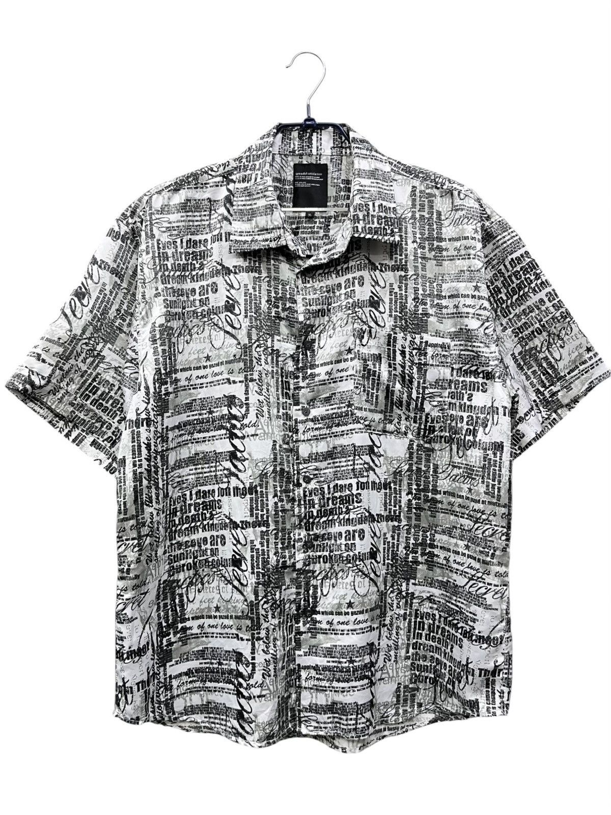Splendid 🔥Vintage Splandid Satisfaction Punk Poem Full Print Shirt Size US L / EU 52-54 / 3 - 1 Thumbnail