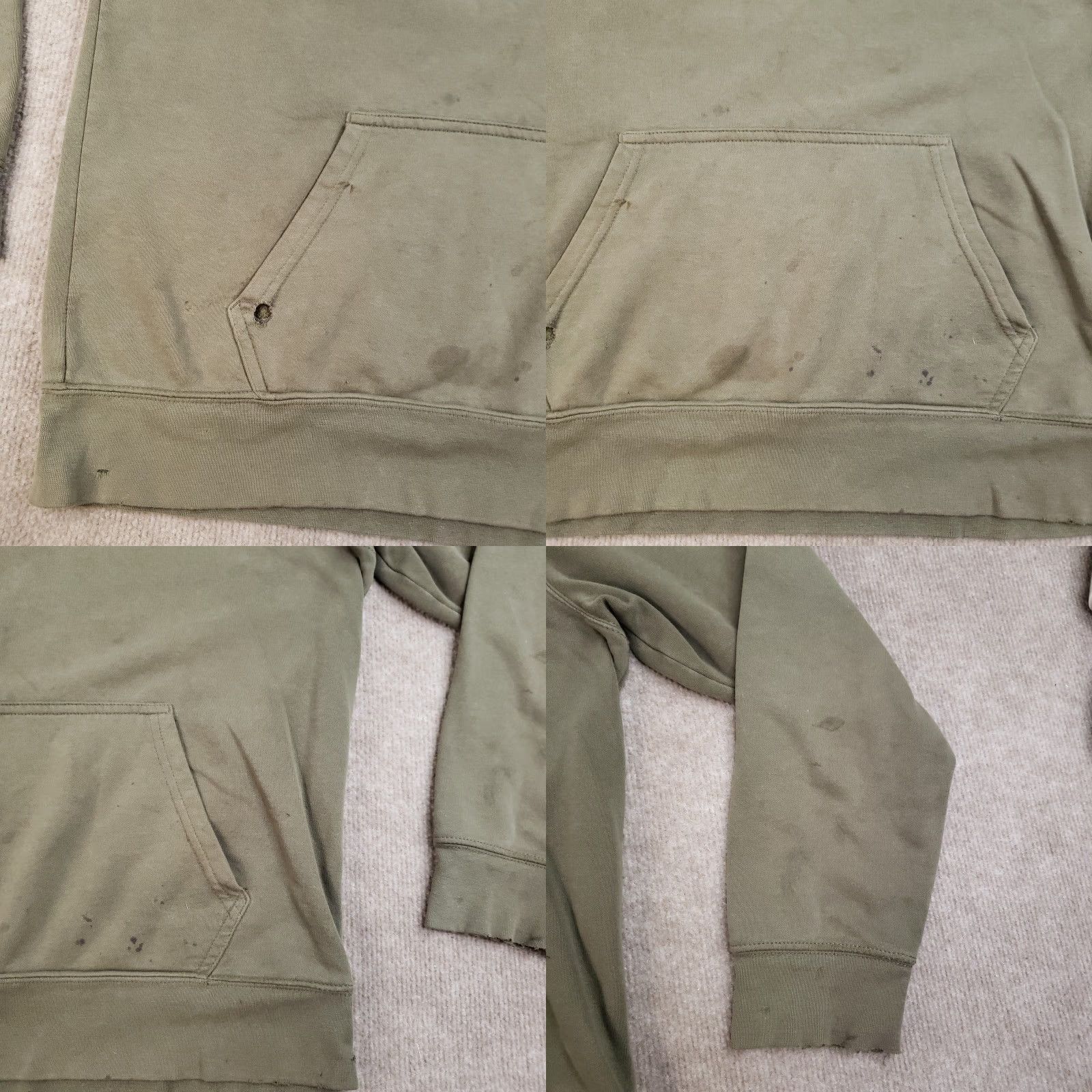 The North Face The North Face Hoodie Mens Medium Green Pullover Sweatshirt Distressed Thrashed Size US M / EU 48-50 / 2 - 8 Thumbnail