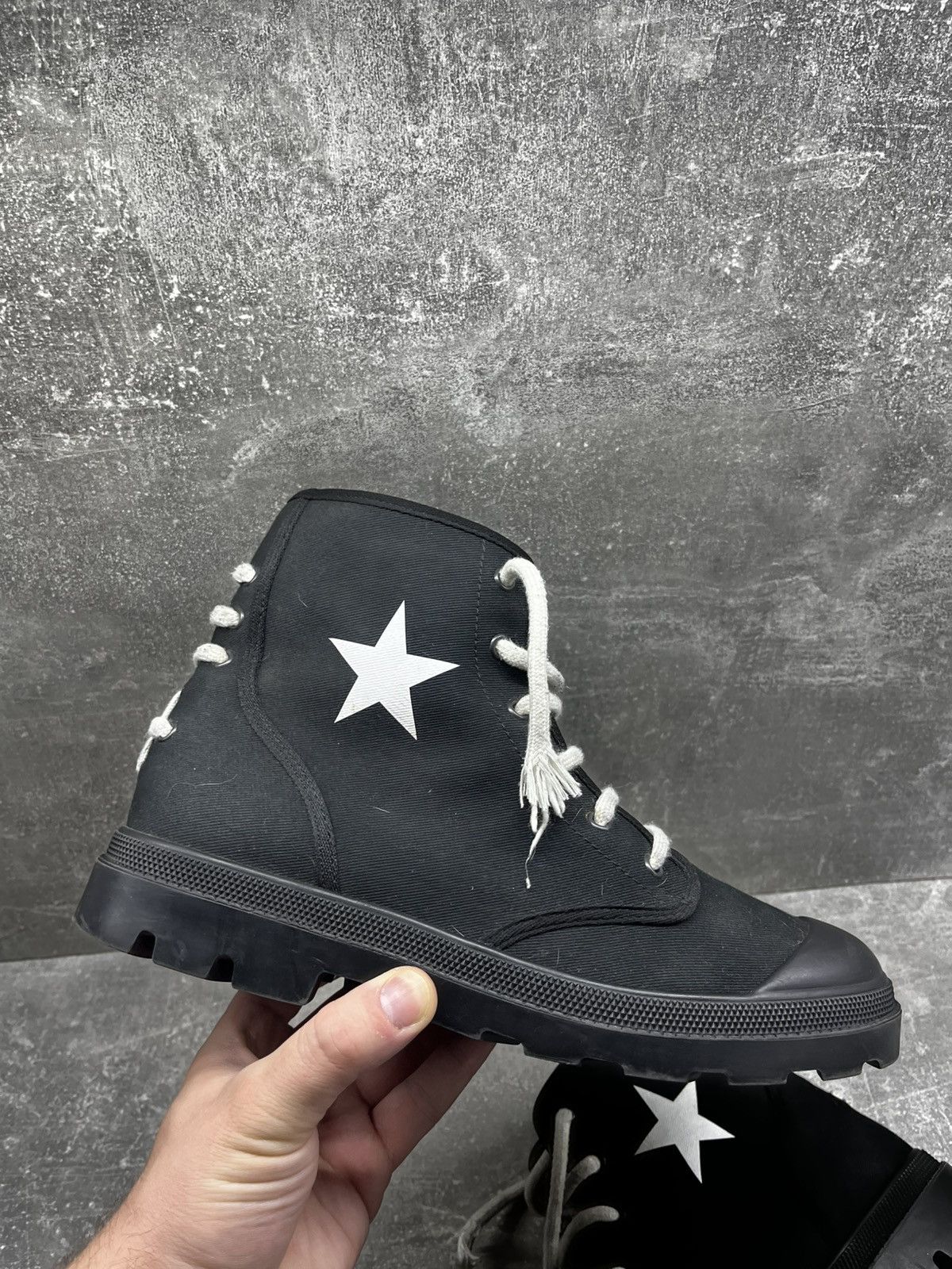 Givenchy Givenchy High Black Canvas Combat Boots Size US 9 / EU 42 - 4 Thumbnail