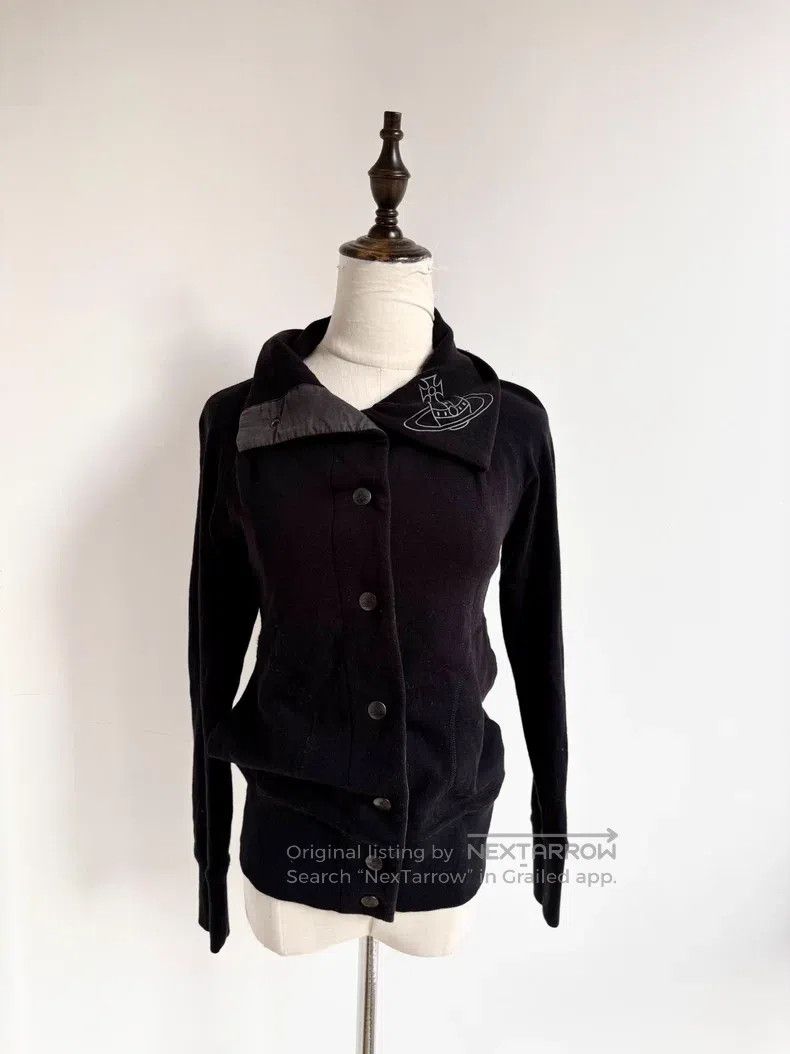 Vivienne Westwood Vivienne Westwood Vintage Black Big Collar Saturn Hoodie Size S / US 4 / IT 40 - 1 Thumbnail