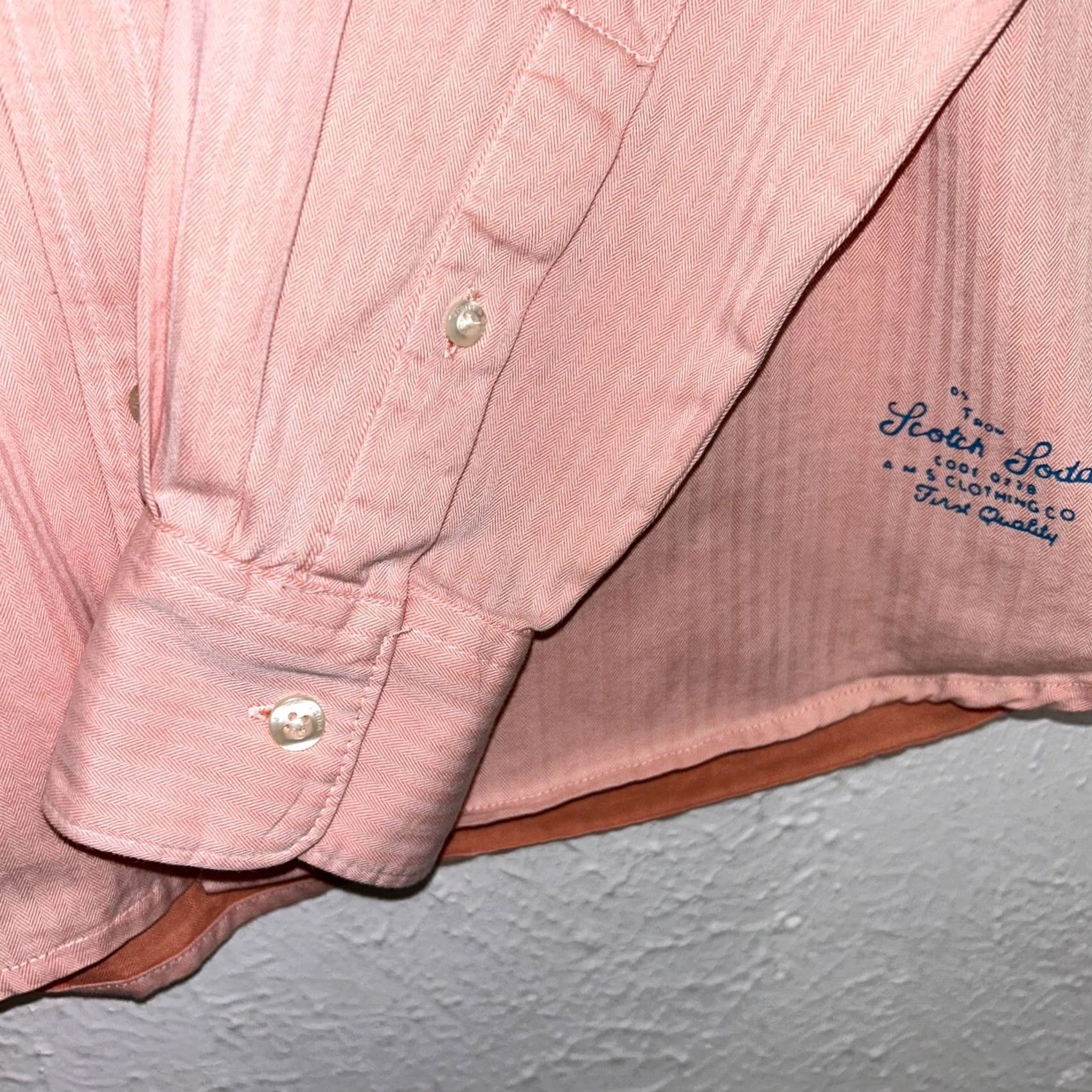 Scotch & Soda Scotch & Soda Amsterdam Couture Button Up Salmon Shirt Long Sleeve Medium Size US M / EU 48-50 / 2 - 3 Thumbnail