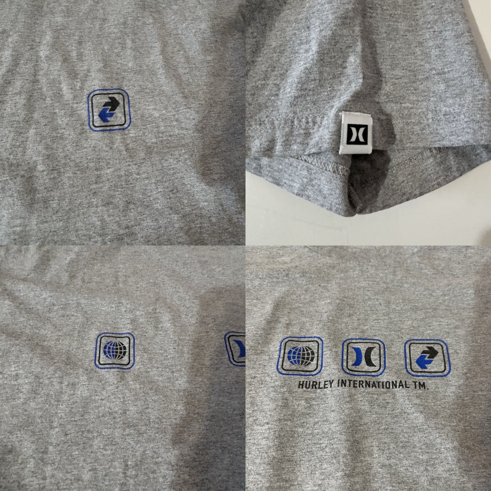 Hurley VINTAGE Hurley International Shirt Men 2XL Gray Short Sleeve Double Sided USA Crew Neck T-Shirt Hurley Beach Surf Logo Solid Cotton Polyester Size US XXL / EU 58 / 5 - 11 Thumbnail