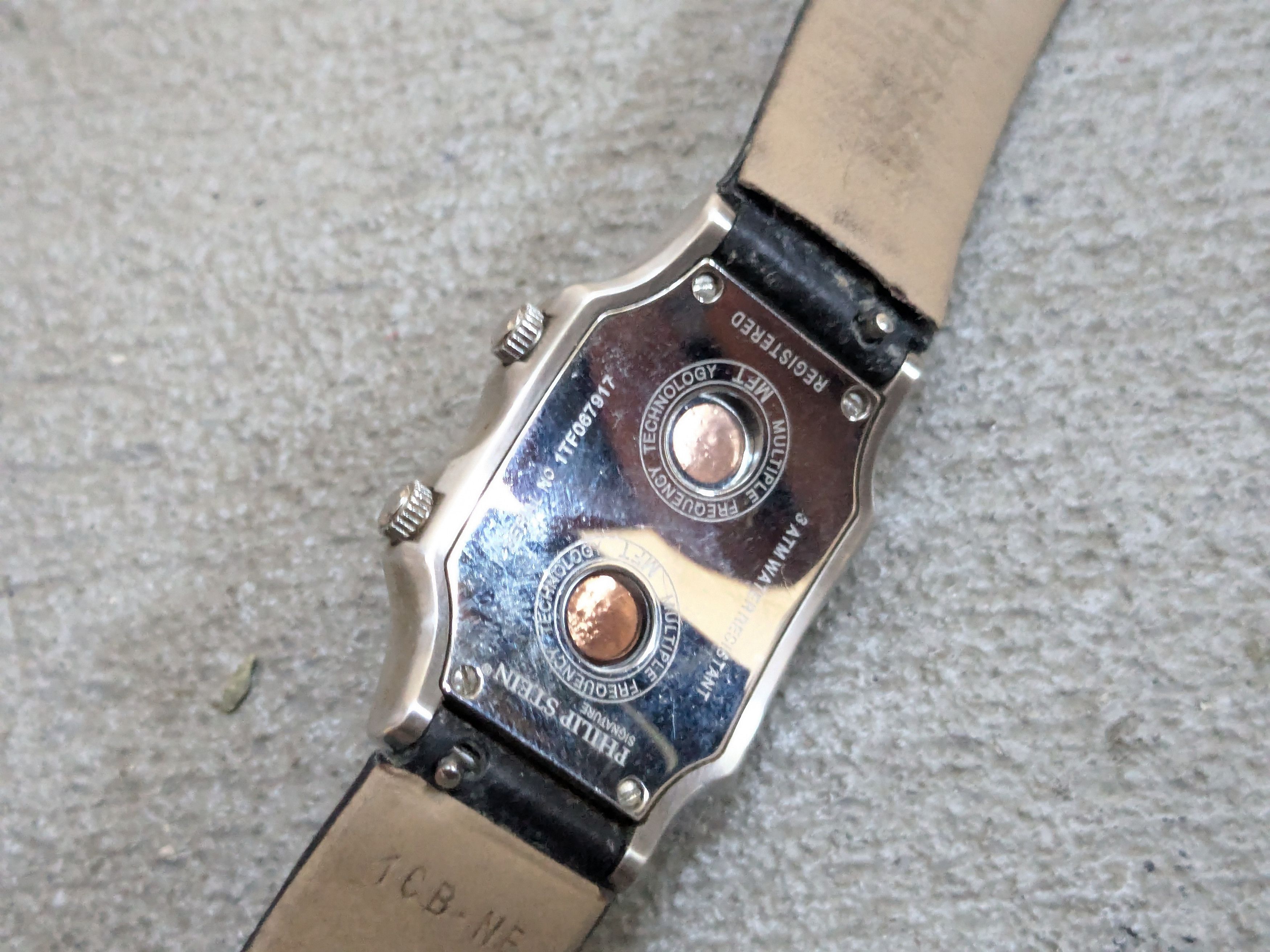 Other Phillip Stein Watch Dual Time Black Leather Avant Garde 27mm Size ONE SIZE - 7 Thumbnail