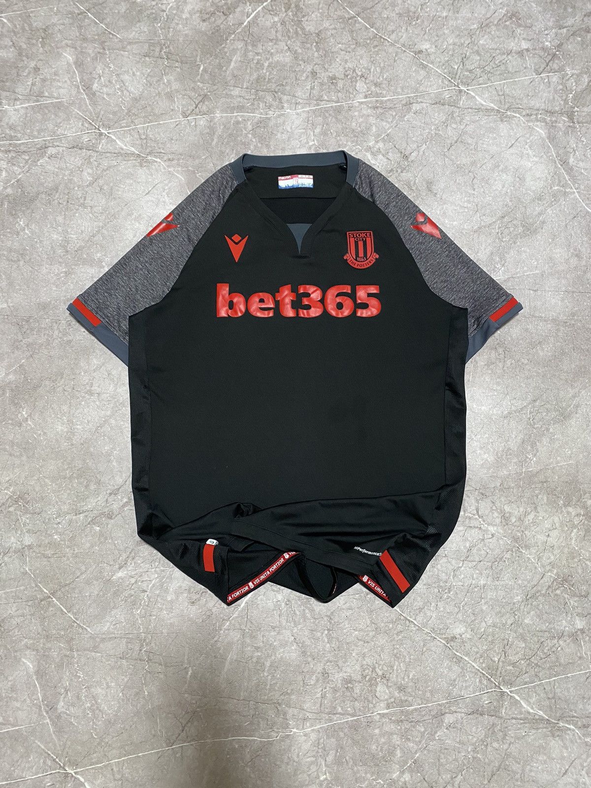 Macron Macron Stoke City The Potters Home Soccer Football Jersey Size US XL / EU 56 / 4 - 2 Thumbnail