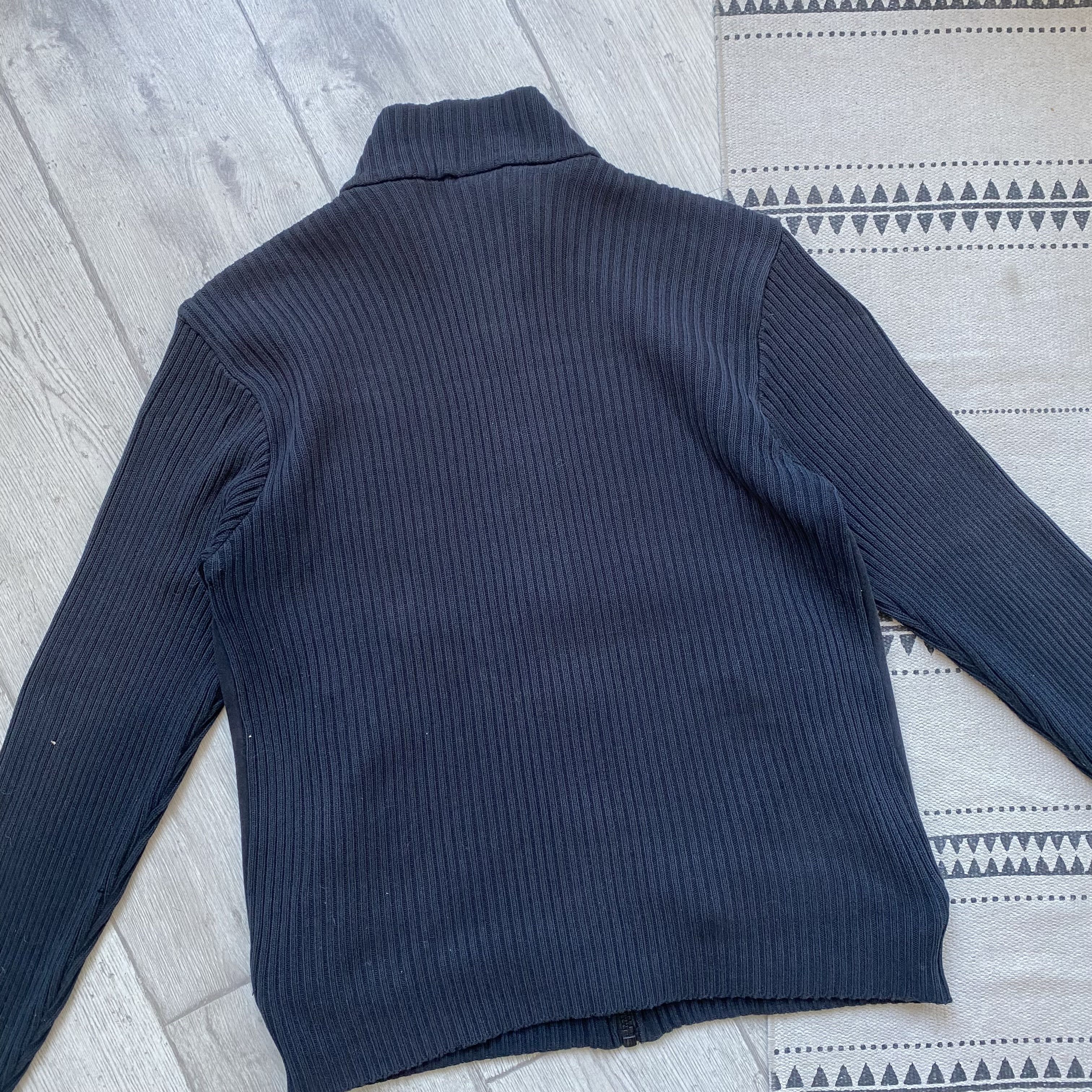 Energie Y2K Vintage 90s Diesel style Faded Ribbed knit sweater zip Size US M / EU 48-50 / 2 - 8 Thumbnail