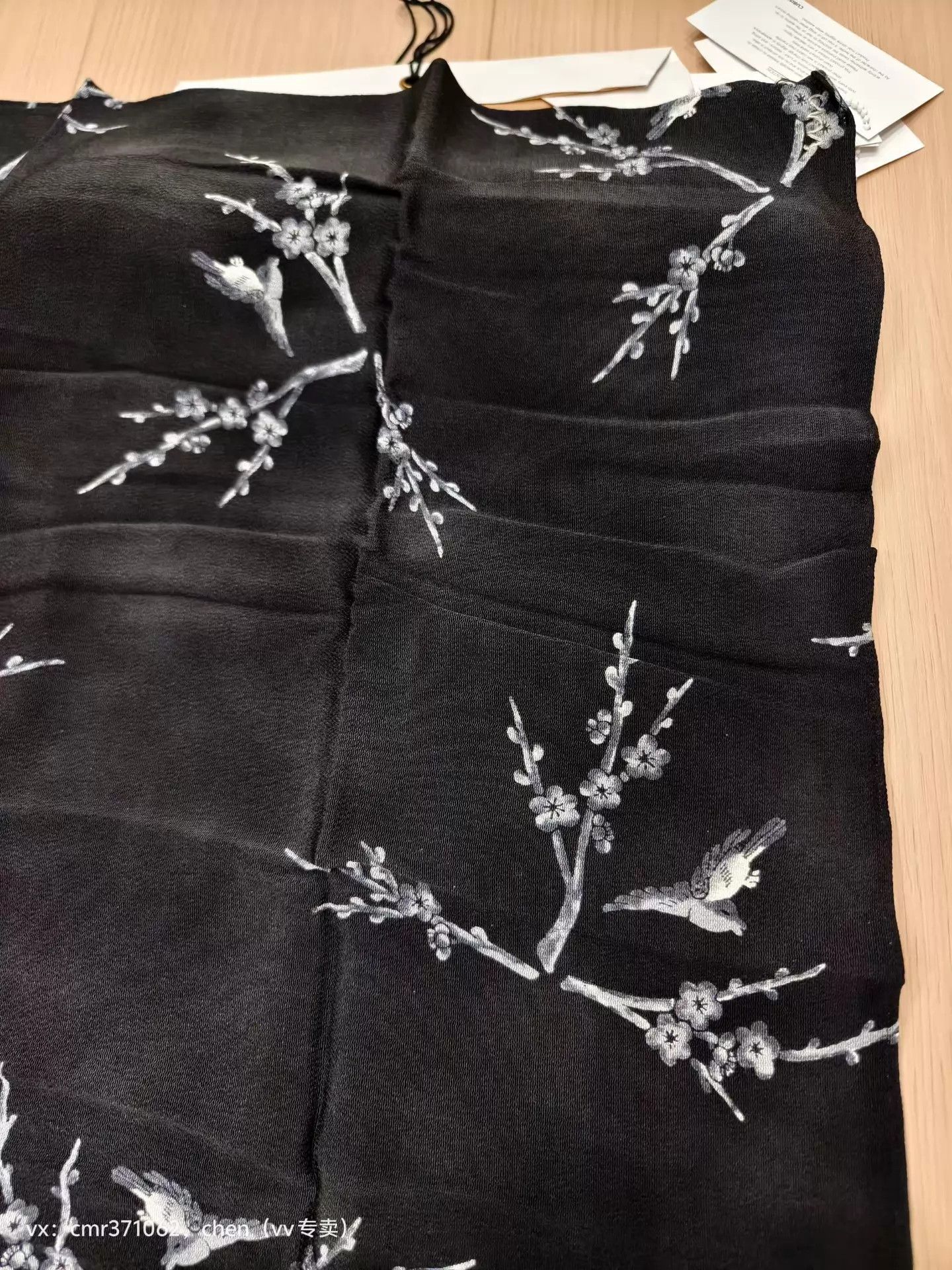 Visvim visvim 22aw silk scarf ren green/black magpie plum blossom pattern Size ONE SIZE - 3 Thumbnail