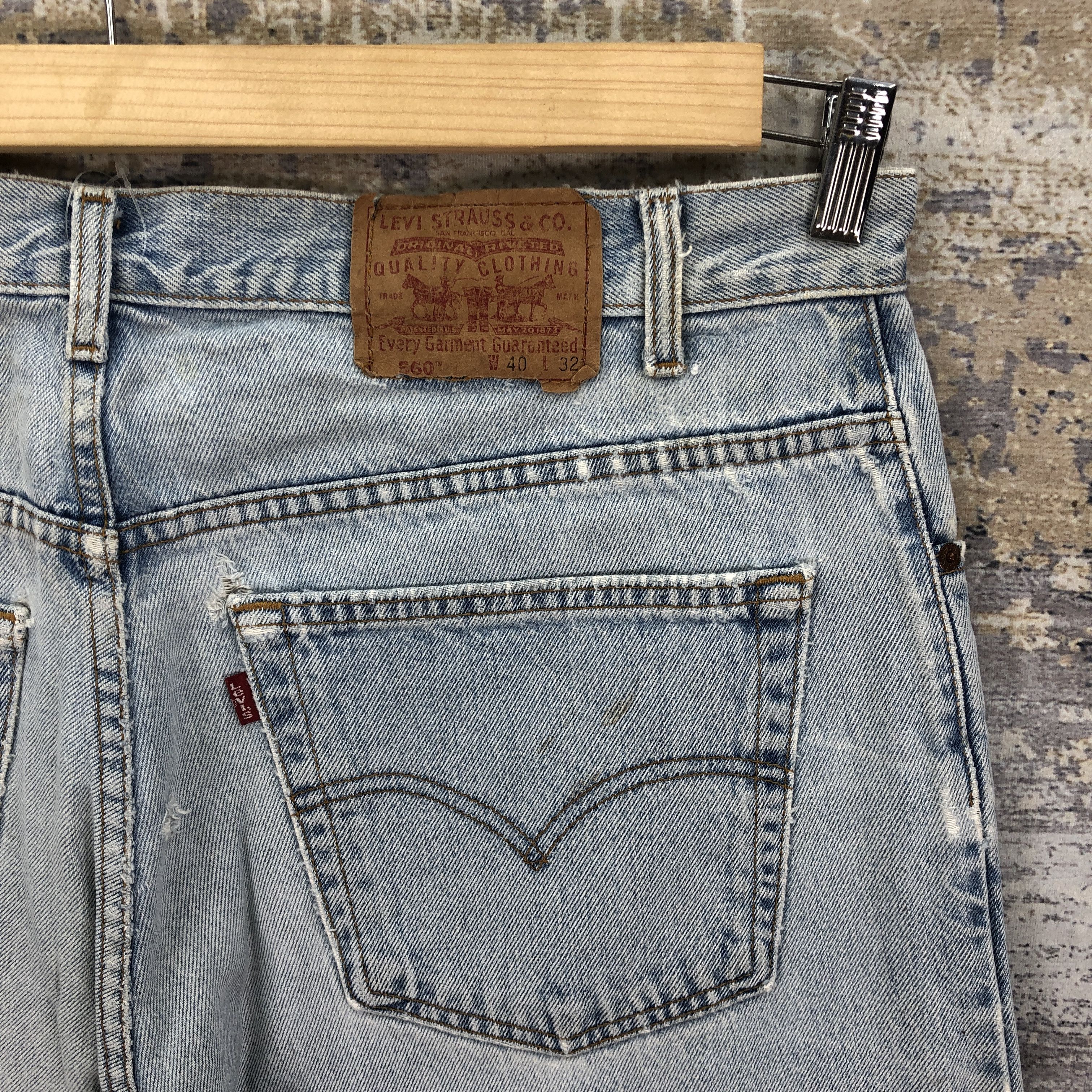 Levi's × Vintage Vintage Levis 560 Light Wash Jeans Distressed Levi's Denim Size US 38 / EU 54 - 5 Thumbnail