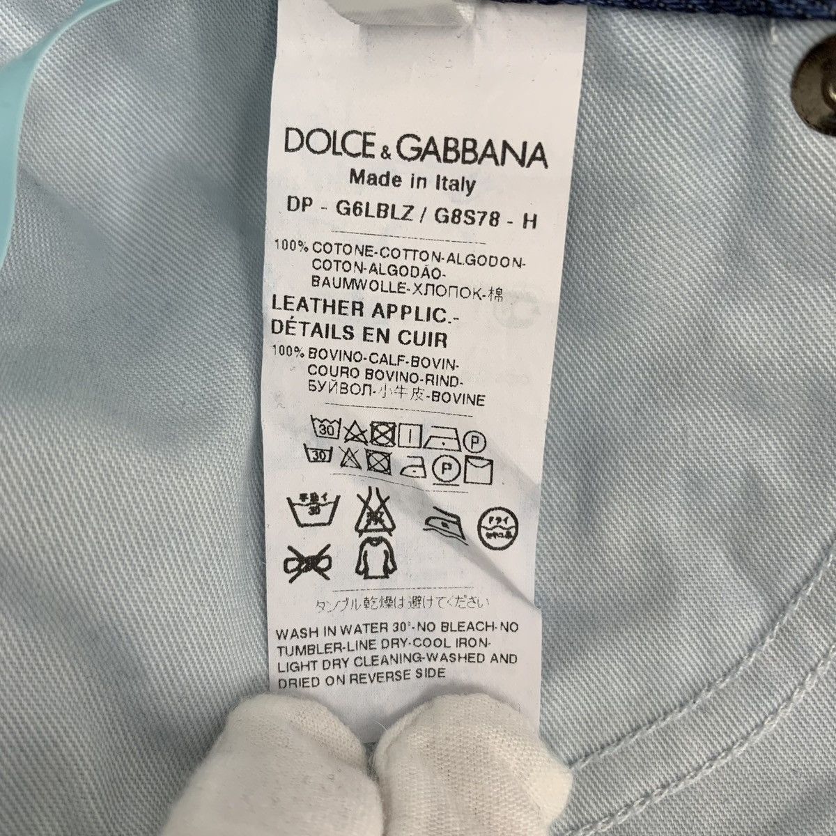 Dolce & Gabbana Dolce & Gabbana Blue Distressed Denim Casual Pants K26WX Size US 30 / EU 46 - 9 Thumbnail