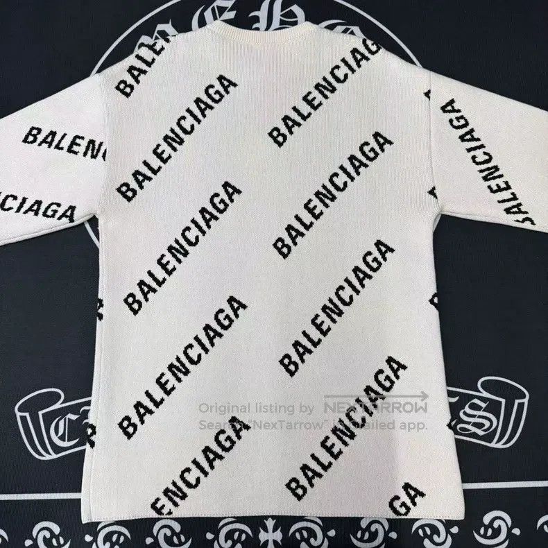 Balenciaga Balenciaga Light beige all-over print sweater Size US S / EU 44-46 / 1 - 3 Thumbnail