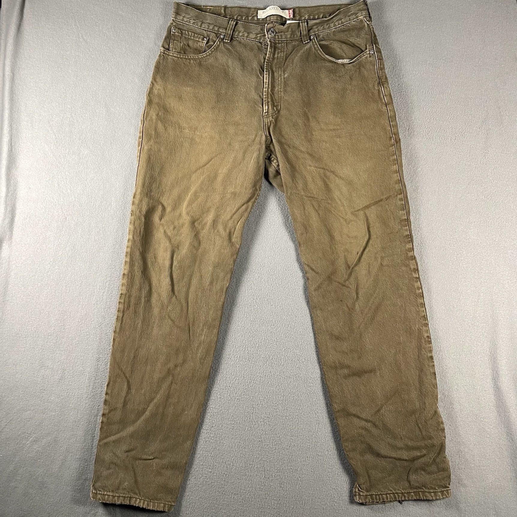 Levi's VINTAGE Levi's 550 Jeans Mens 36x32 Brown Relaxed Tapered Cotton USA 550 Model Mens Regular Inseam 32 VTG Size US 36 / EU 52 - 3 Thumbnail