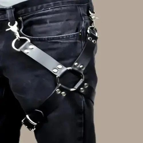 Japanese Brand × Vintage Punk Suspender Men Harness Garter Bondage Leg Belt Size ONE SIZE - 1 Thumbnail