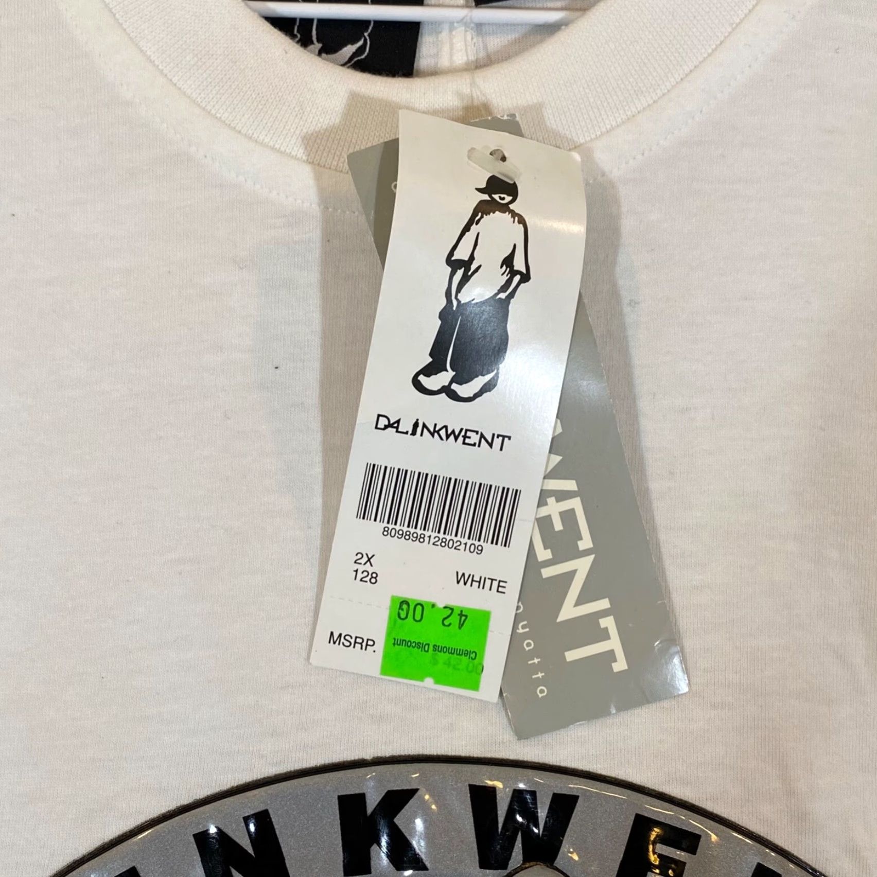 Vintage VINTAGE Dalinkwent Men's T-Shirt 2X White Hip Hop Cipher Short Sleeve Cotton Logo Size US XXL / EU 58 / 5 - 2 Thumbnail