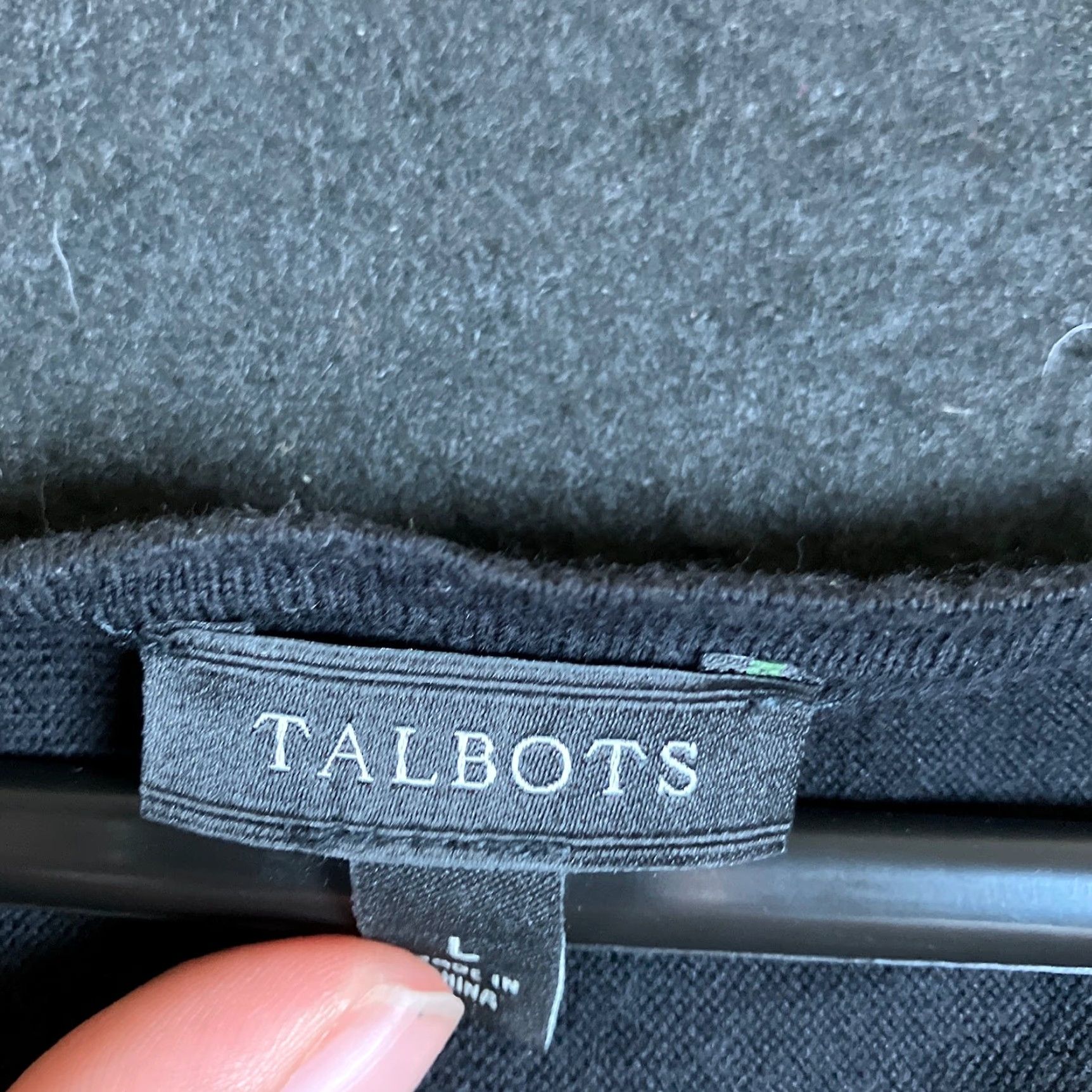 Talbots Talbots Womens Blouse Black V-Neck 3/4 Sleeve Oversized Large L Cotton Blend Jersey Rayon Spandex Knit Casual Workwear Formal Womens Size L / US 10 / IT 46 - 6 Thumbnail