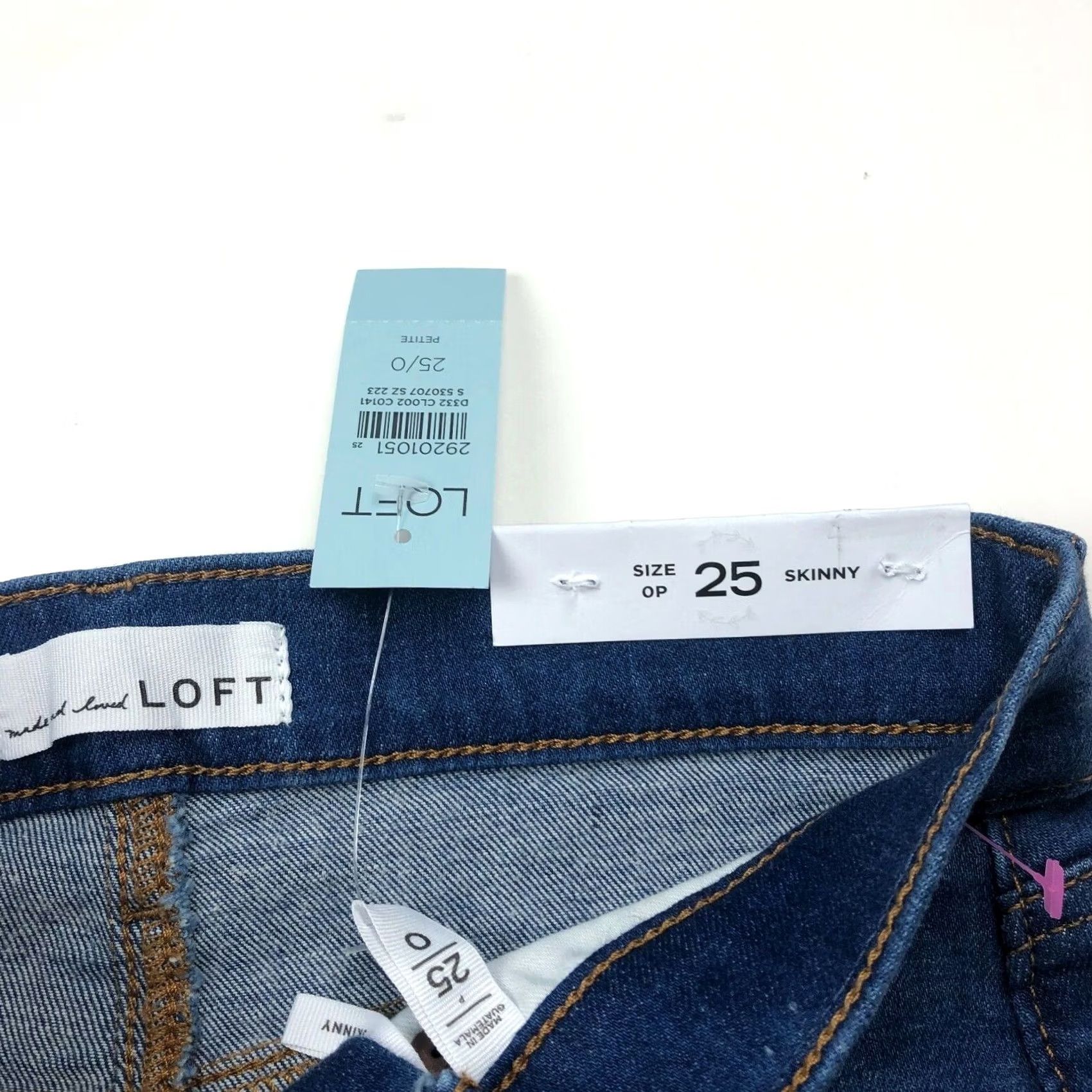 Ann Taylor LOFT Ann Taylor Skinny 25 Tag (Actual 26W 25L) NEW Frayed Stretch Jeans Size 26" / US 2 / IT 38 - 7 Thumbnail