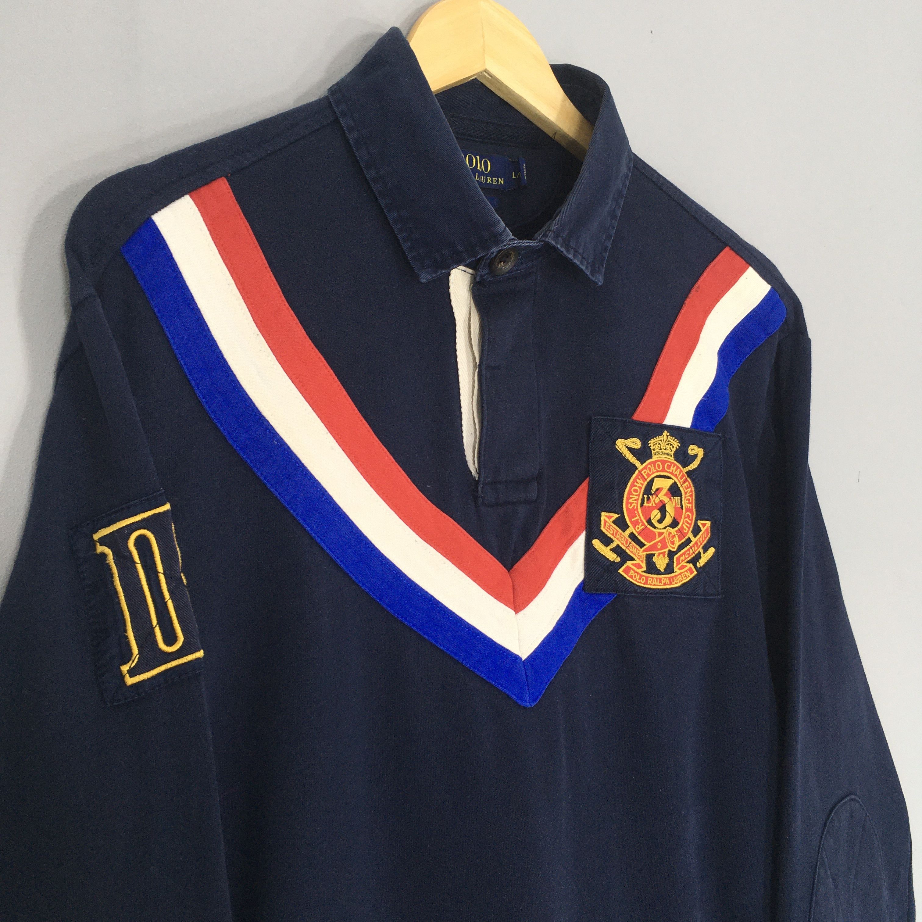 Polo Ralph Lauren Vintage Y2K Polo Ralph Lauren Rugby Shirt Large Size US L / EU 52-54 / 3 - 3 Thumbnail