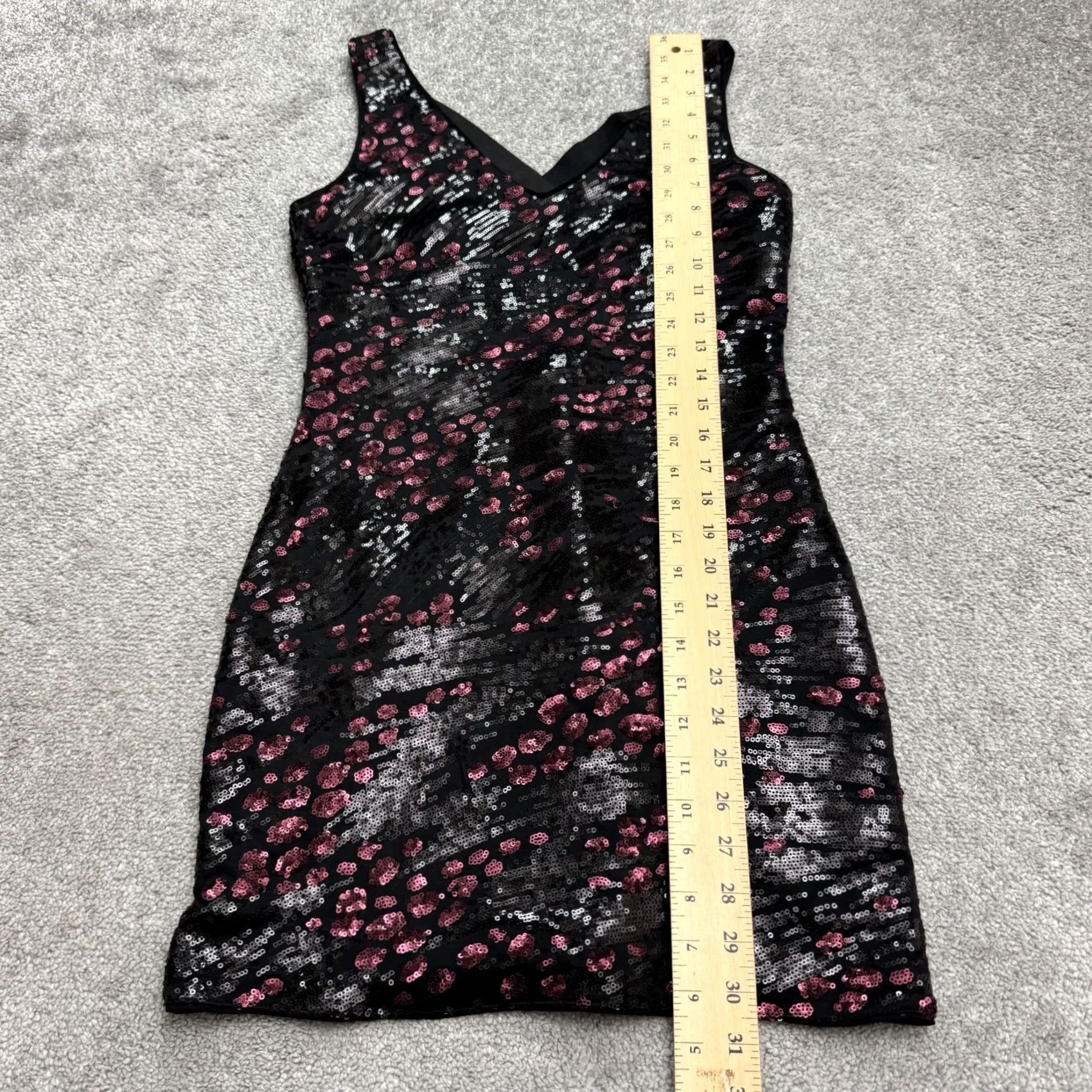 Superdry ASTR The Label Sequin Embellished Bodycon Mini Dress Womens Medium Pink Silver Size XS / US 0-2 / IT 36-38 - 7 Thumbnail