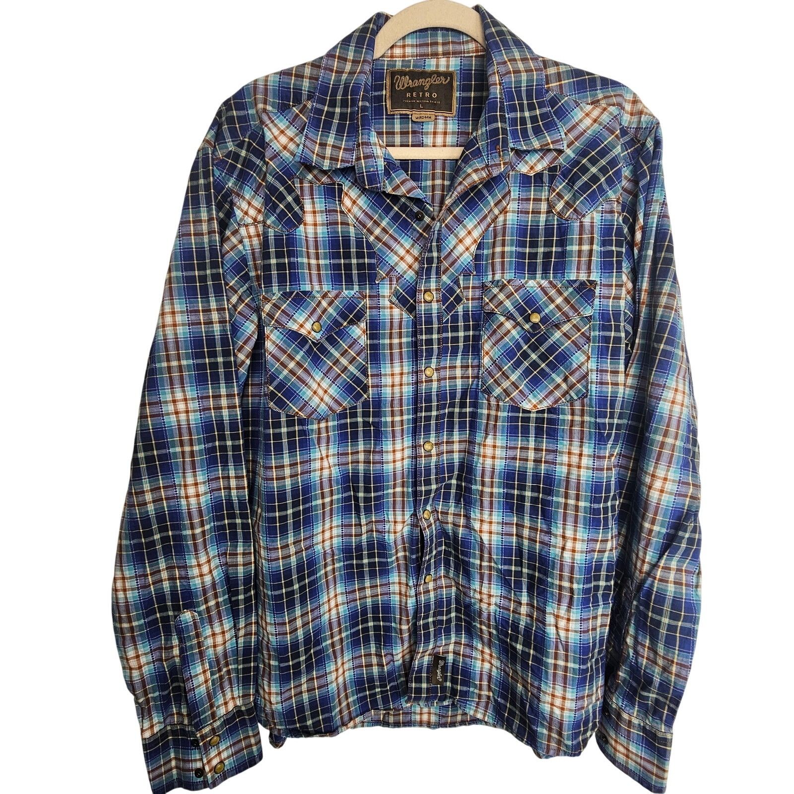 Wrangler Wrangler Retro Men Western Shirt Pliad Size L Country Cowboy Size US L / EU 52-54 / 3 - 1 Thumbnail