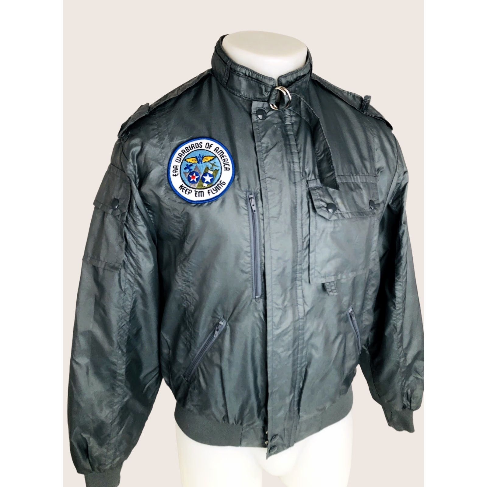 Vintage VINTAGE EAA WARBIRDS of AMERICA / KEEP EM FLYING USAF Bomber Jacket Md M Green Mens Size US M / EU 48-50 / 2 - 1 Thumbnail