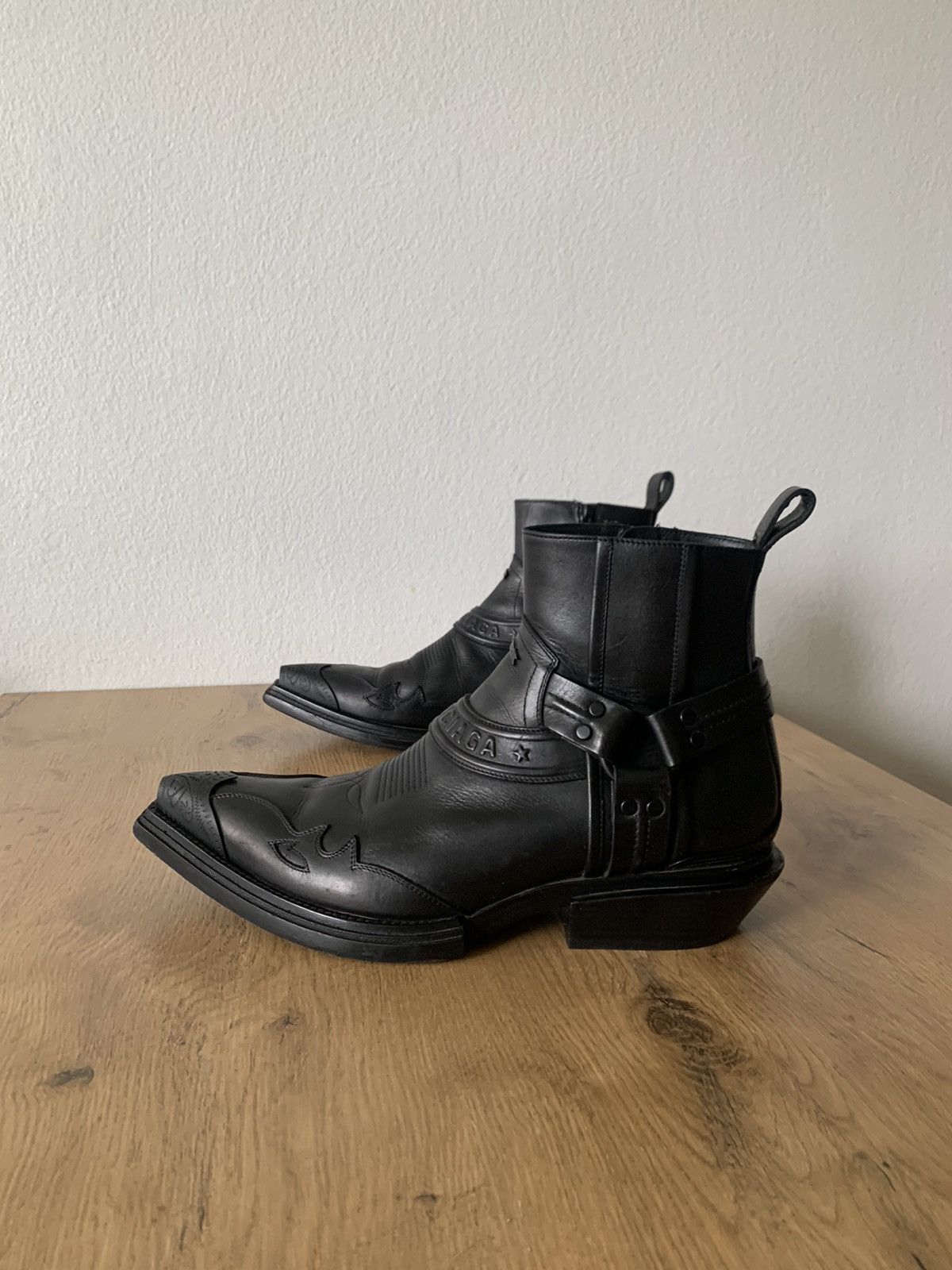 Balenciaga Distressed Harness Boots