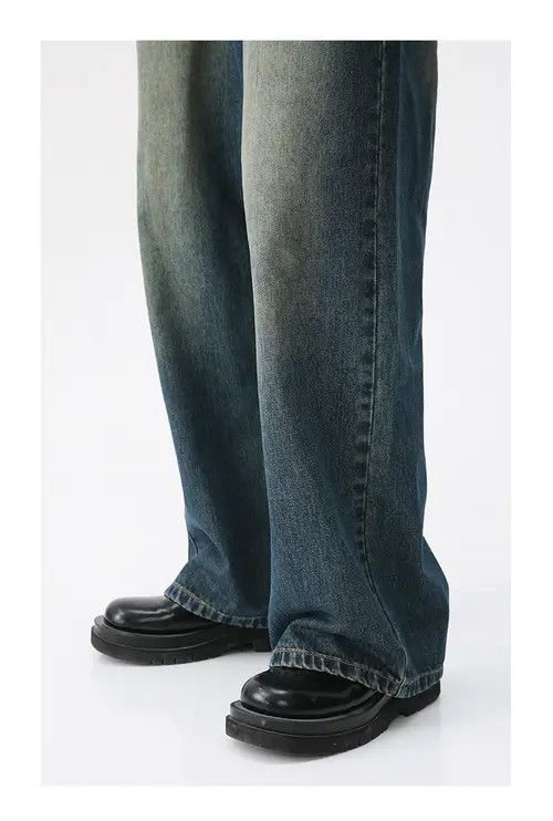Handmade × Japanese Brand × Jean Pants Retro distressed trendy straight jeans Size US 32 / EU 48 - 4 Thumbnail