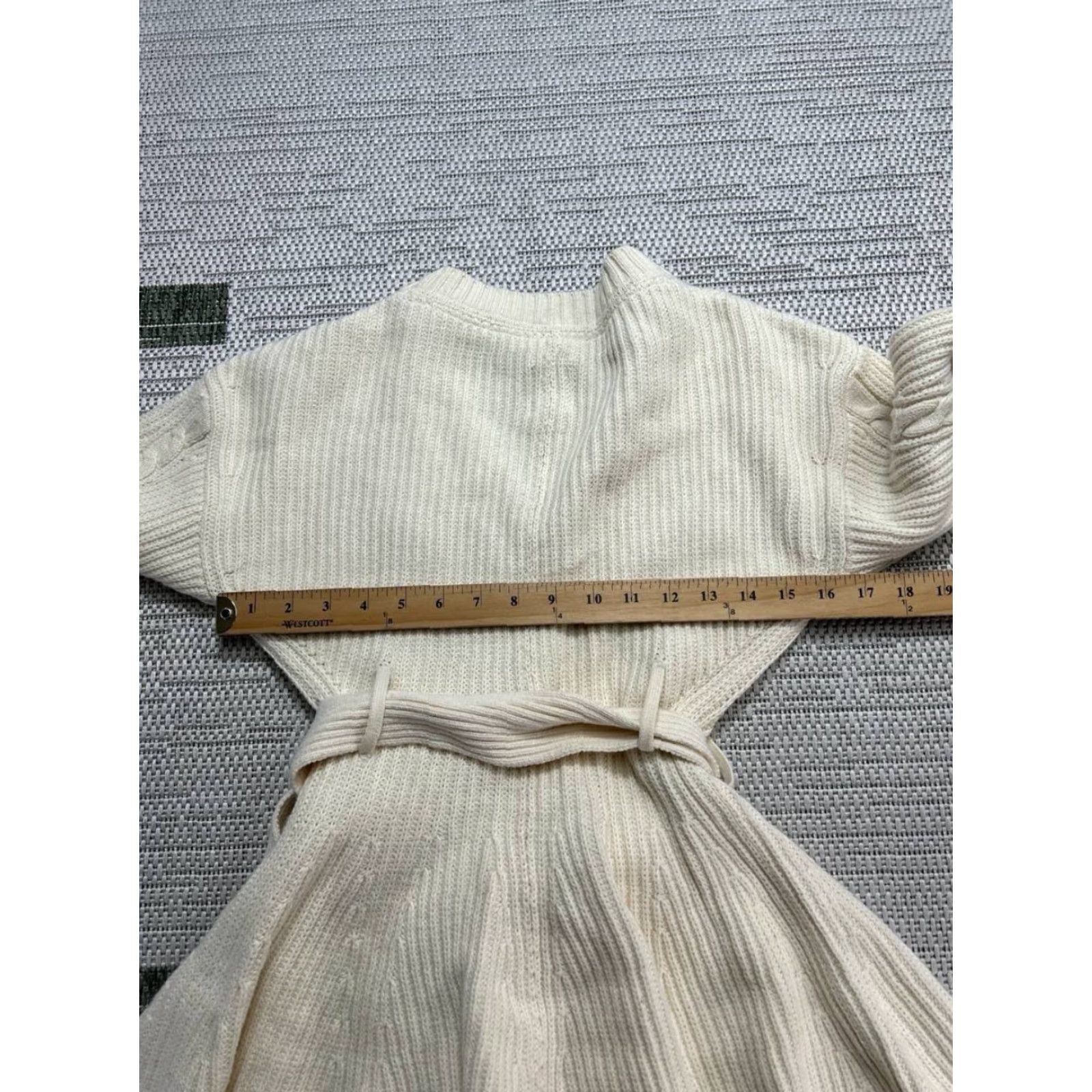 Vintage Maeve Cardigan Sweater Women XXS Beige Cotton Cable Knit Belted Casual New Size XXS / US 00 / IT 34 - 5 Thumbnail