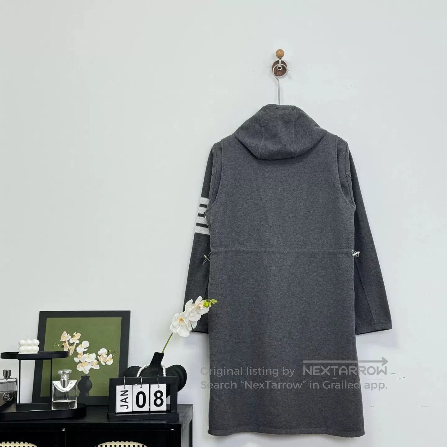 Thom Browne Thom Browne Gray Striped Trench Coat. Size US XS / EU 42 / 0 - 2 Thumbnail