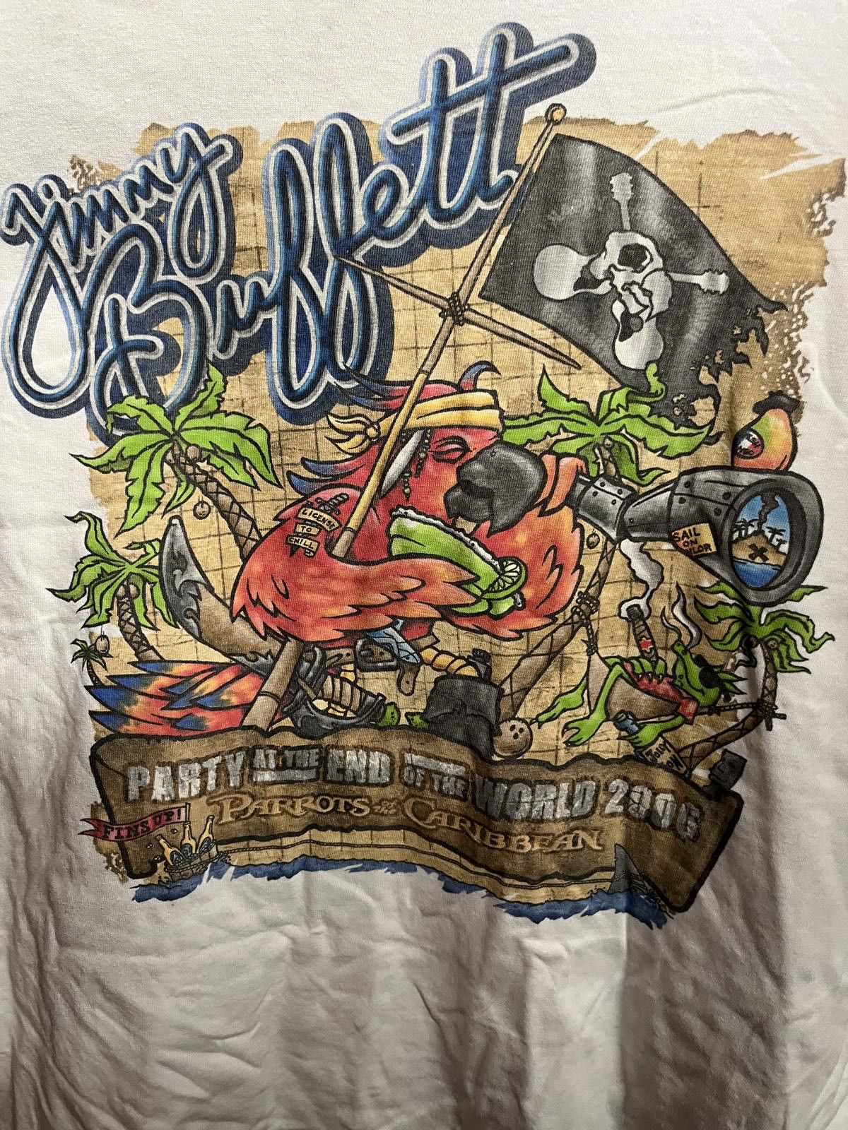 Designer Jimmy Buffett Tour T-shirt Parrots of the Caribbean 2006 -XL Size US XL / EU 56 / 4 - 4 Thumbnail