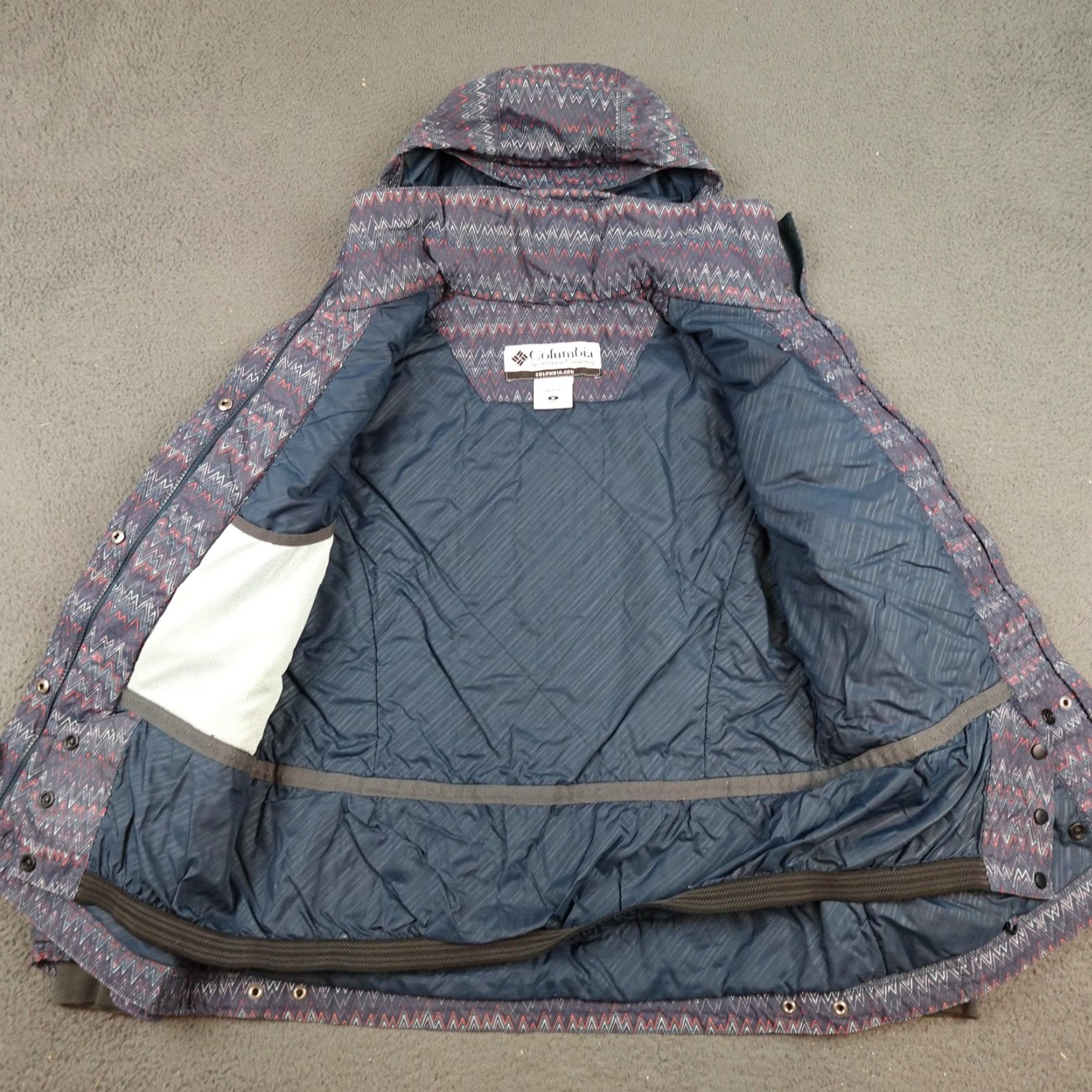 Vintage Columbia Jacket Womens M Blue Chevron Hooded Insulated Ski Snowboard WL4028 Size M / US 6-8 / IT 42-44 - 5 Thumbnail