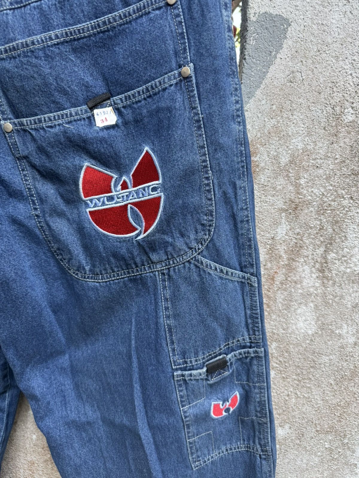 If Six Was Nine × Vintage × Wu-Tang Clan Vintage 90s WU TANG CLAN Baggy HipHop Flare Jeans BOSS01 Size US 34 / EU 50 - 7 Thumbnail