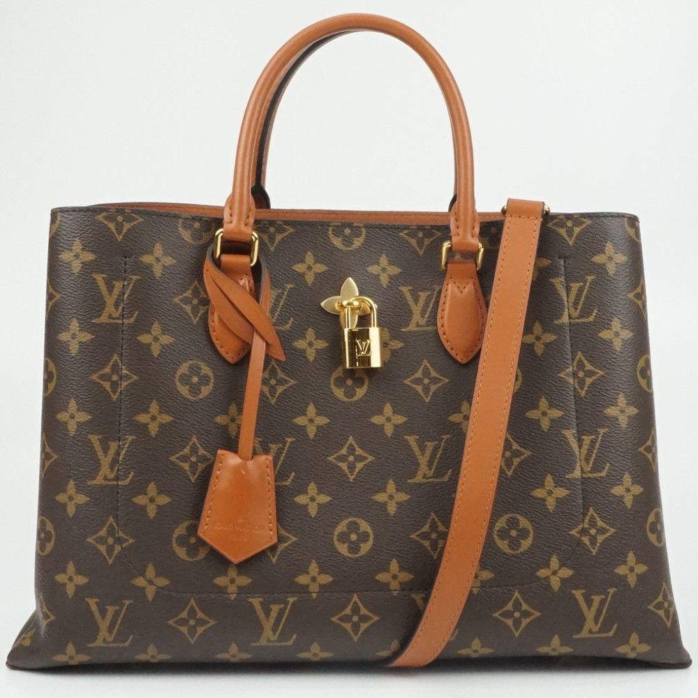 Louis Vuitton Flower Tote Monogram Canvas Brown Shoulder Bag