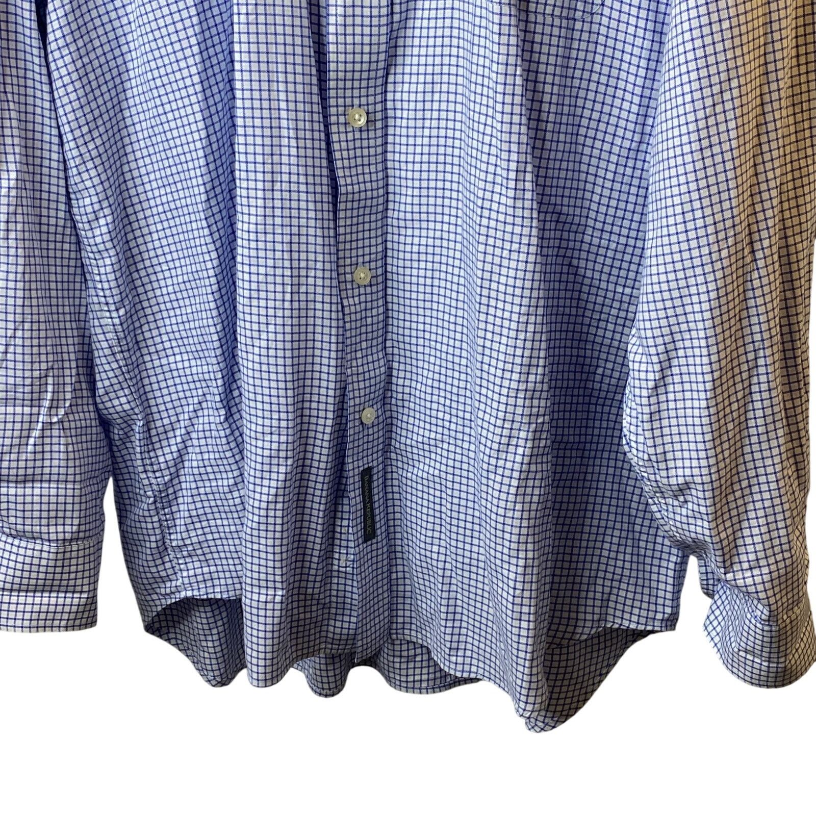 Banana Republic Banana Republic Blue Check Button Up Long Sleeve Shirt Large Size US L / EU 52-54 / 3 - 7 Thumbnail