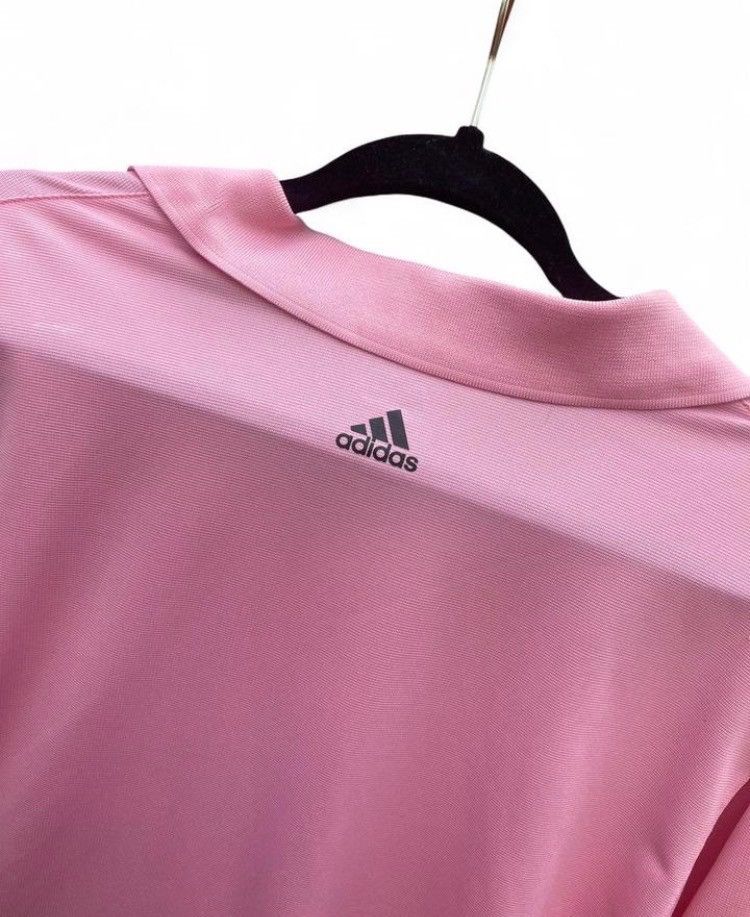 Adidas Adidas Pink Embroidered Golf Polo Shirt Men's Large Size US L / EU 52-54 / 3 - 8 Thumbnail