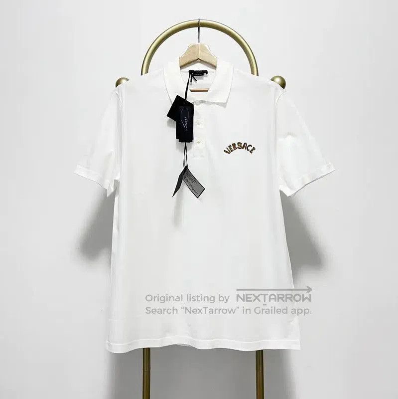 Versace Versace Summer White Cotton Embroidered Polo . Size US XXL / EU 58 / 5 - 1 Thumbnail