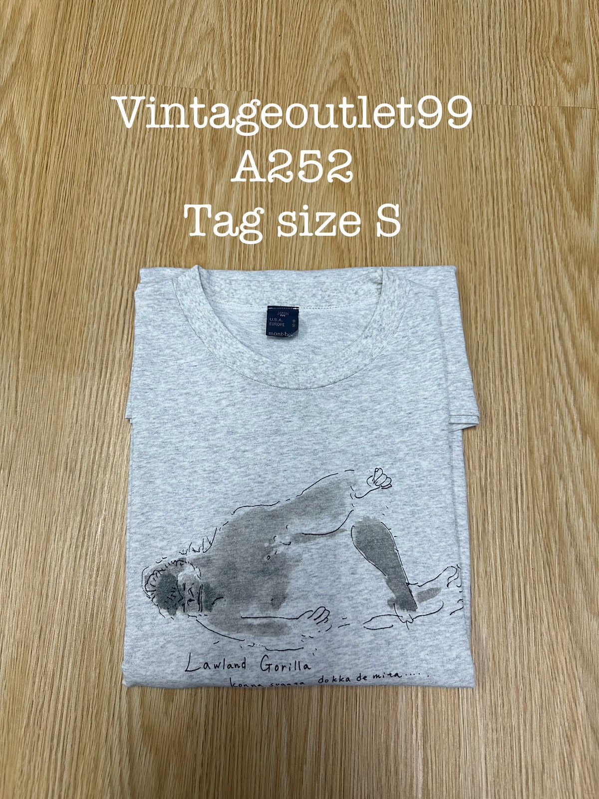 Montbell Montbell Gorilla Single Stitch Vintage Tshirt A252 Size US S / EU 44-46 / 1 - 12 Thumbnail
