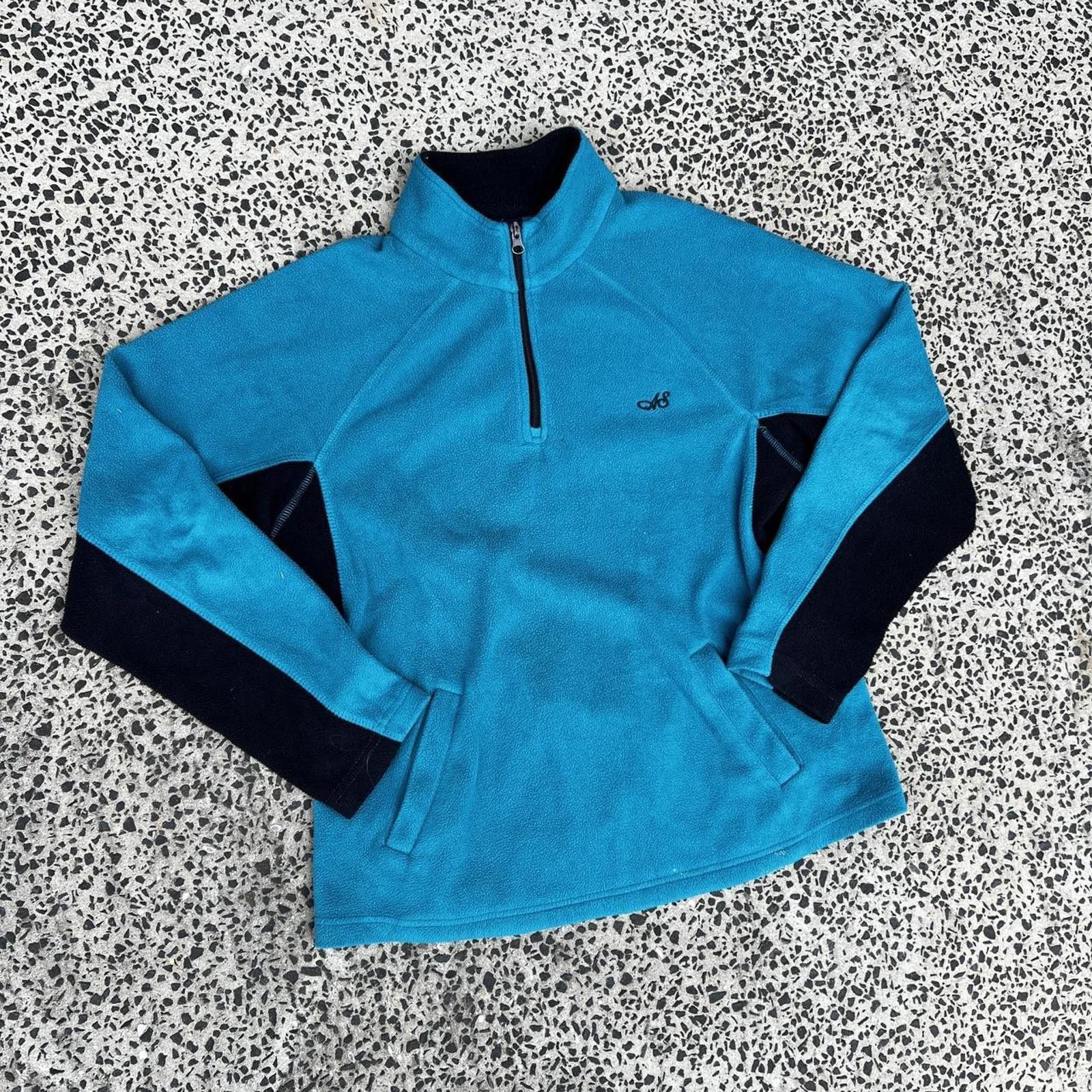 Kathmandu Blue and Navy 1/4 Zip Fleece ❄️ Size L / US 10 / IT 46 - 1 Thumbnail