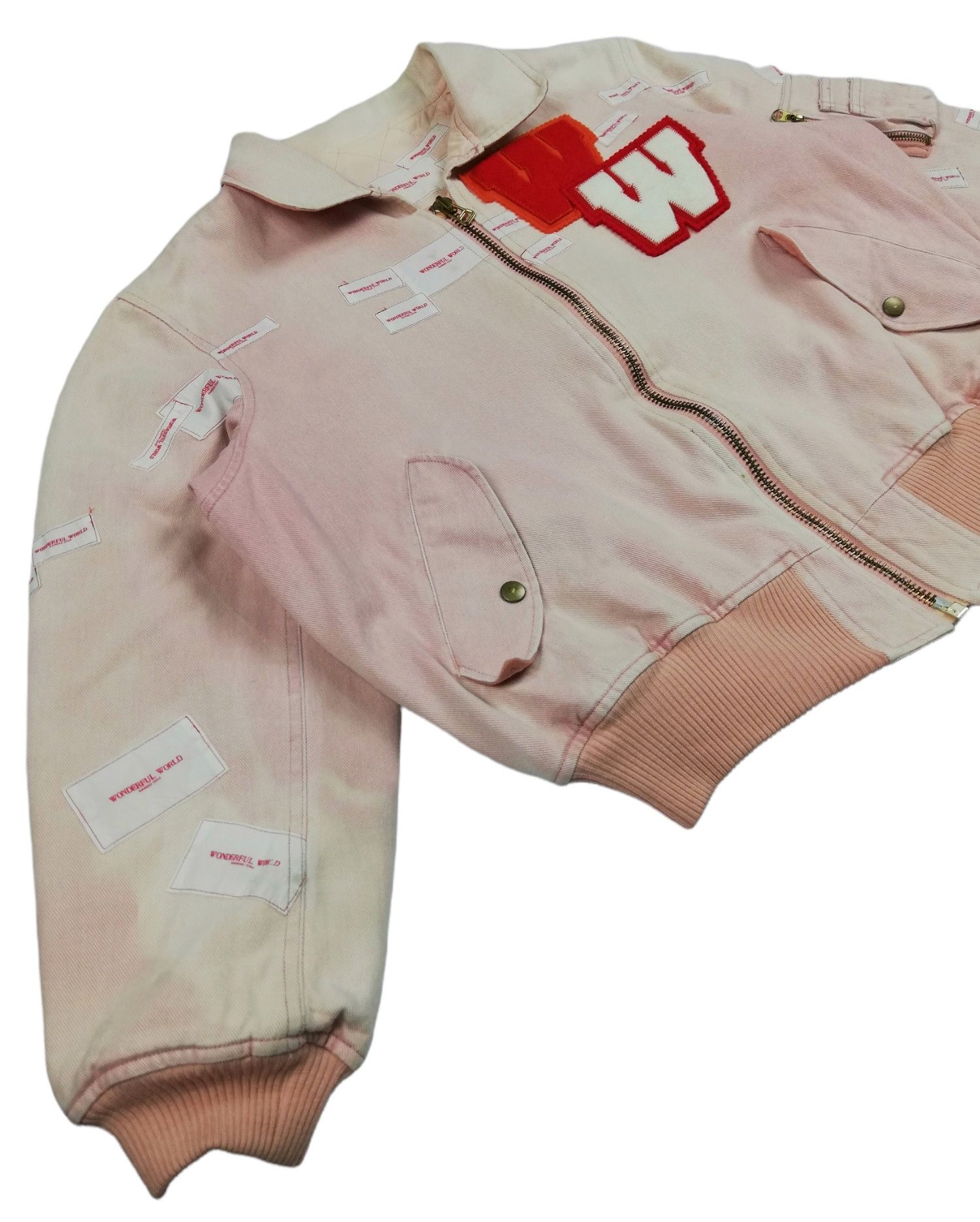 Japanese Brand × Kaneko Isao 🔥Wonderful World Kaneko Isao Denim Bomber Letterman Jacket Size US M / EU 48-50 / 2 - 3 Thumbnail