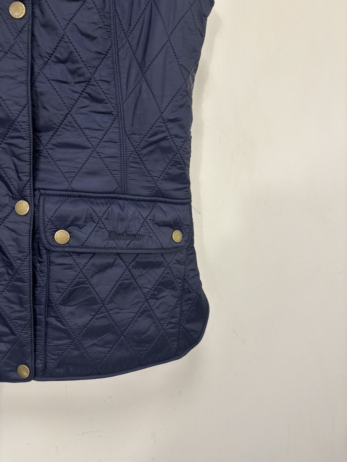 Barbour Barbour Wray Gilet Women’s Navy Blue Diamond Quilted Vest Size S / US 4 / IT 40 - 7 Thumbnail