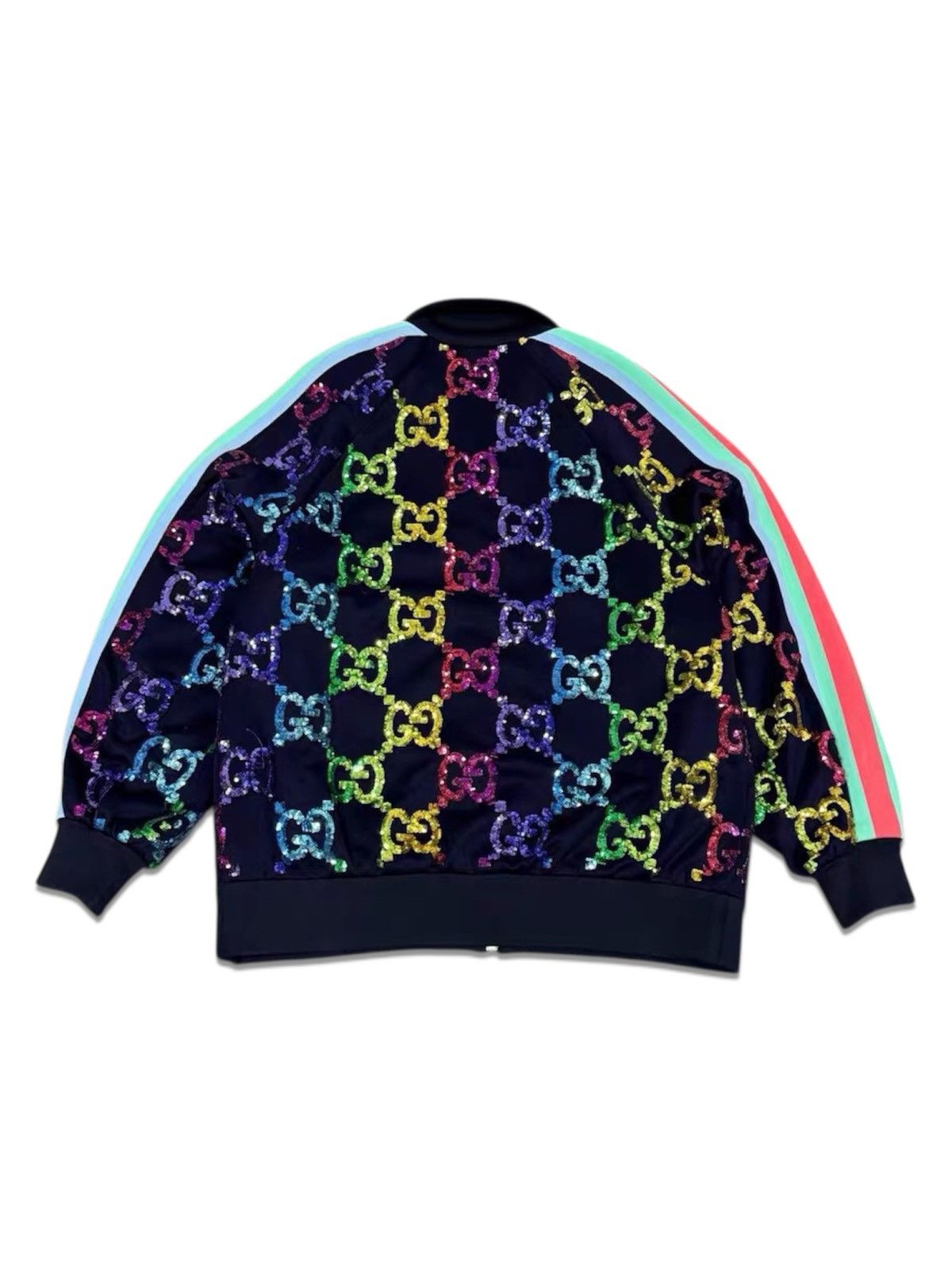 Gucci Gucci GG XS Rainbow Sequin Track Zipper Jacket Size XS / US 0-2 / IT 36-38 - 2 Thumbnail