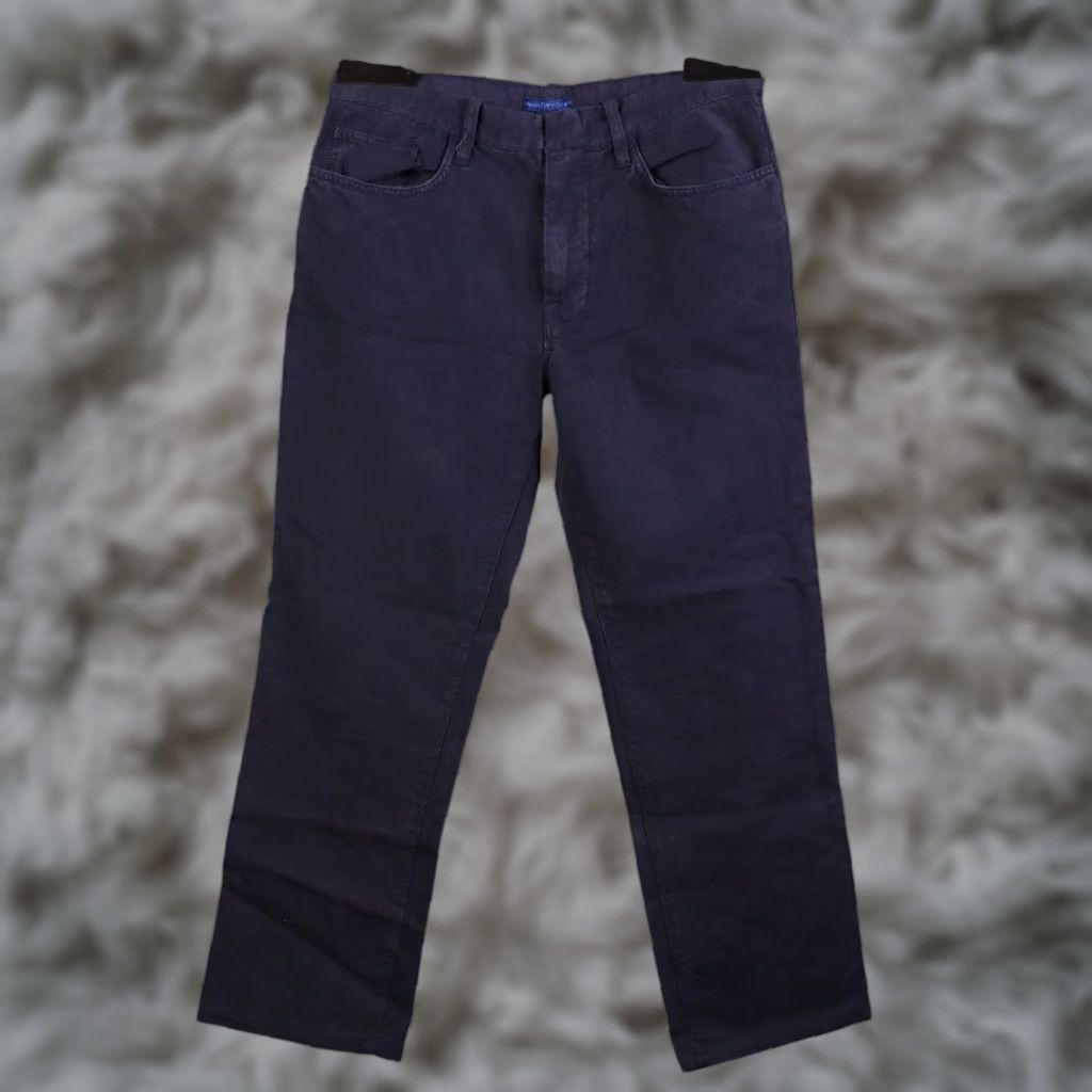 Vintage Martin + Osa Pants Mens 32x32 Navy Blue Corduroy Straight Ankle 5-Pocket Cotton Regular Men Size US 32 / EU 48 - 1 Thumbnail