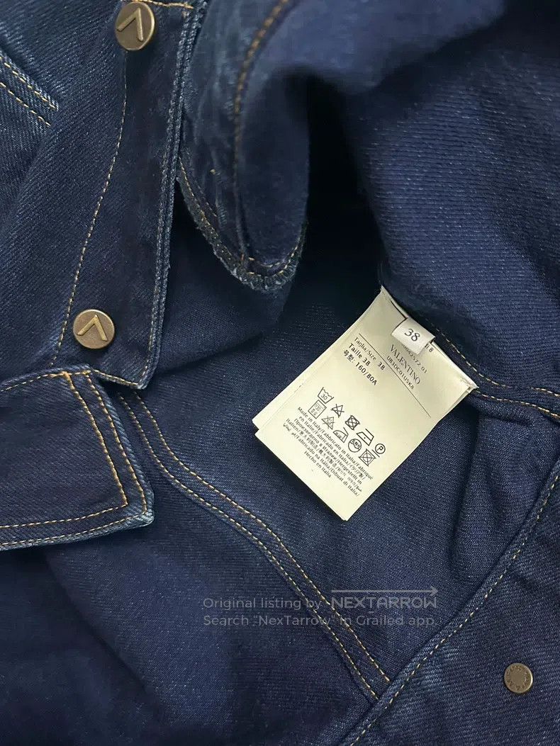 Valentino Valentino A cropped denim jacket with a dropped shoulder s Size M / US 6-8 / IT 42-44 - 5 Thumbnail