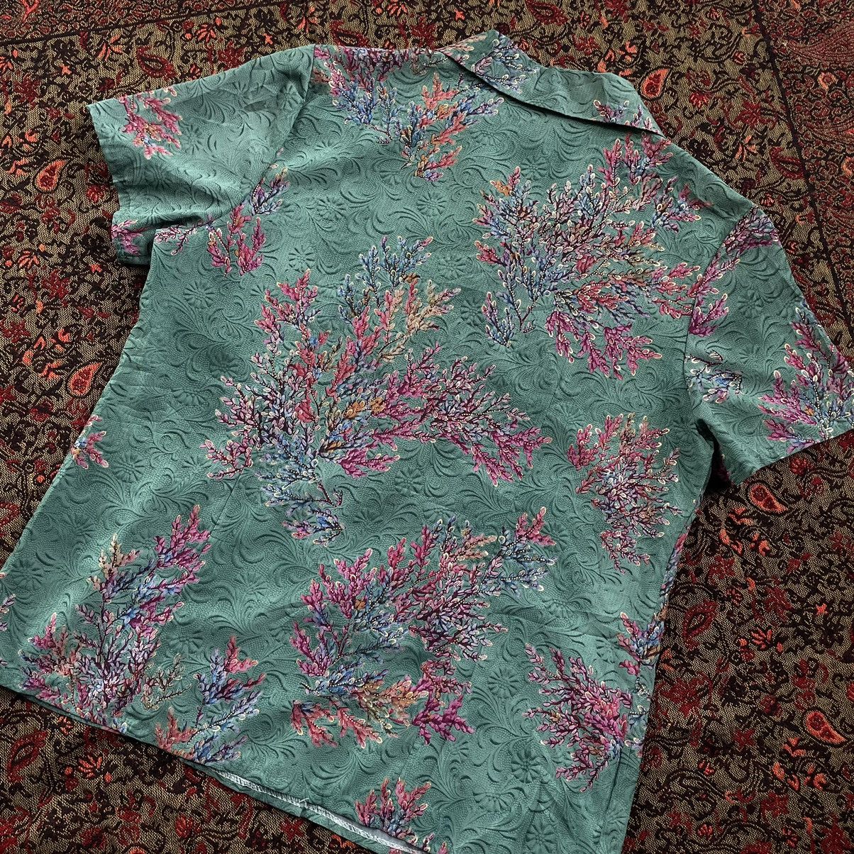 Seditionaries × semanticdesign Japanese OPV Floral Silky Shirt Size US M / EU 48-50 / 2 - 4 Thumbnail