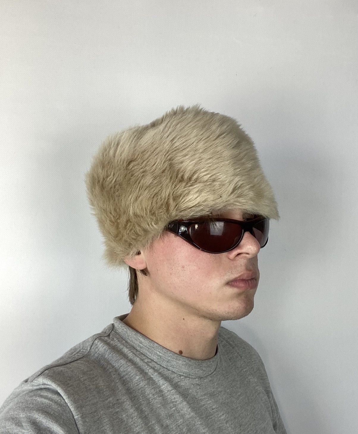 Japanese Brand Vintage Mohair Fuzzy Ushanka Y2K Opium Hype Rare Size ONE SIZE - 2 Thumbnail