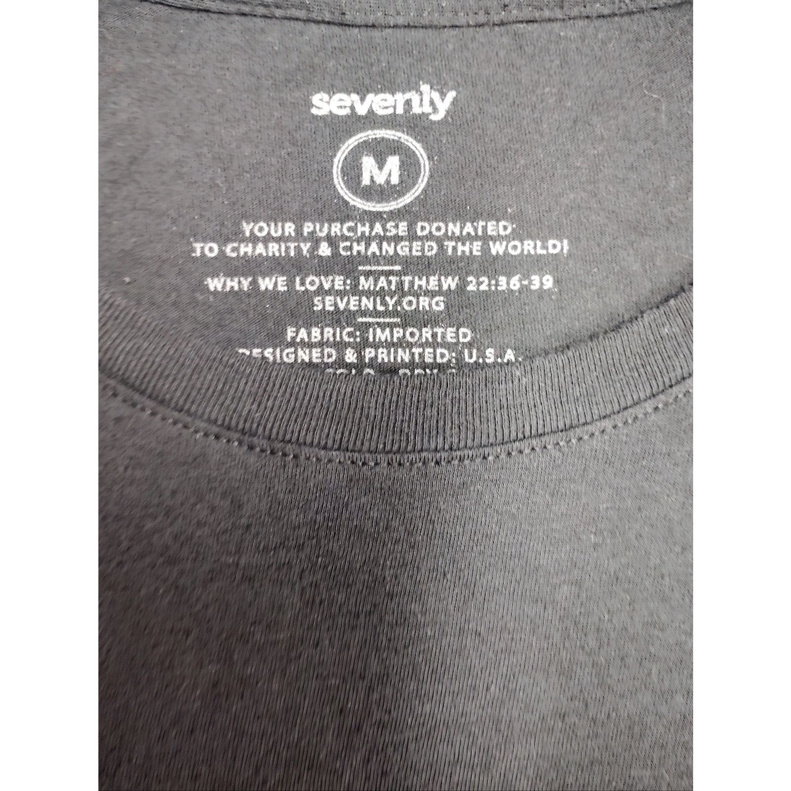 Seventh Live Free Black Graphic Yoga Tee Size M / US 6-8 / IT 42-44 - 3 Thumbnail