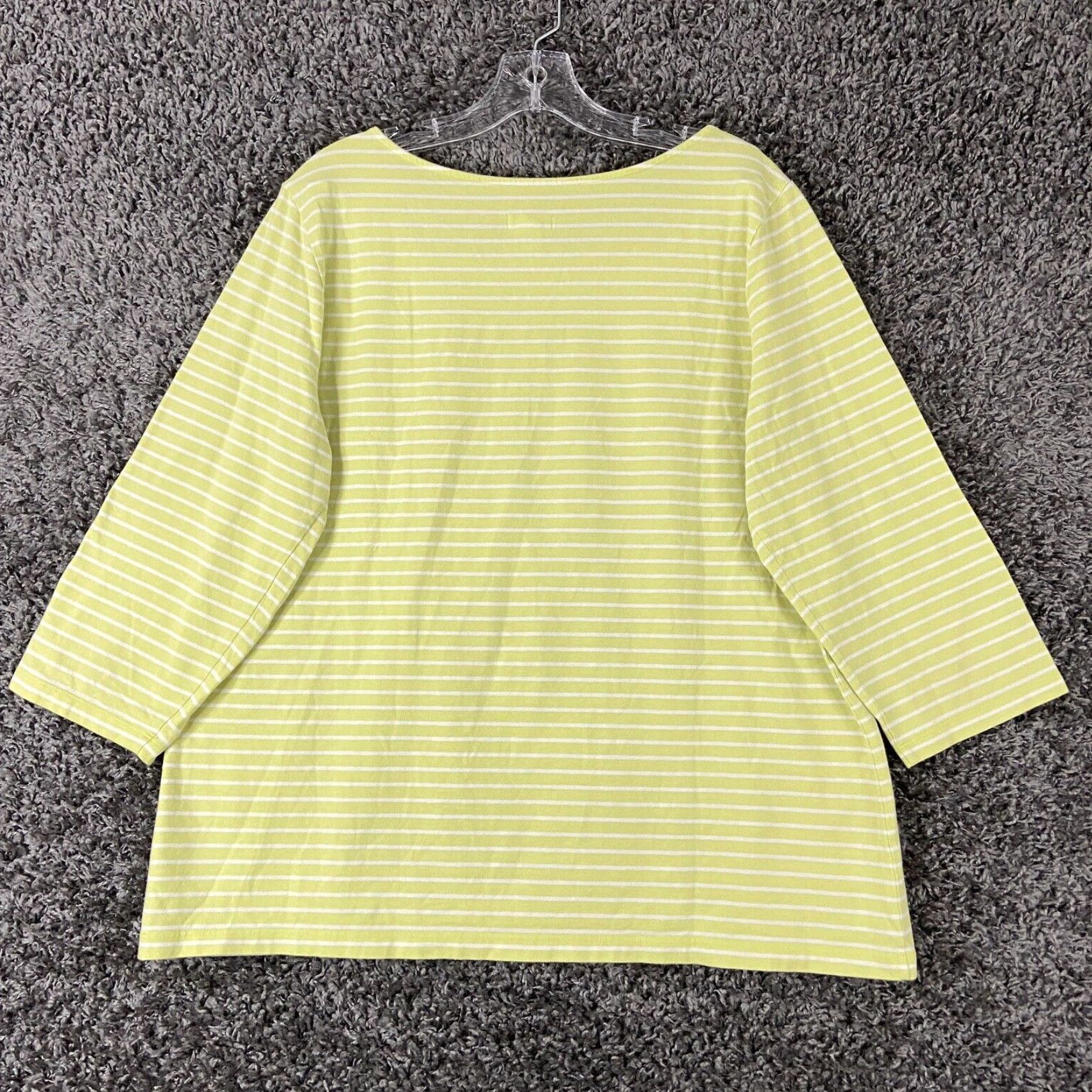 Vintage VINTAGE Chico's Blouse Plus Size 3 Green White Striped 3/4 Sleeve Womens Size XS / US 0-2 / IT 36-38 - 7 Thumbnail