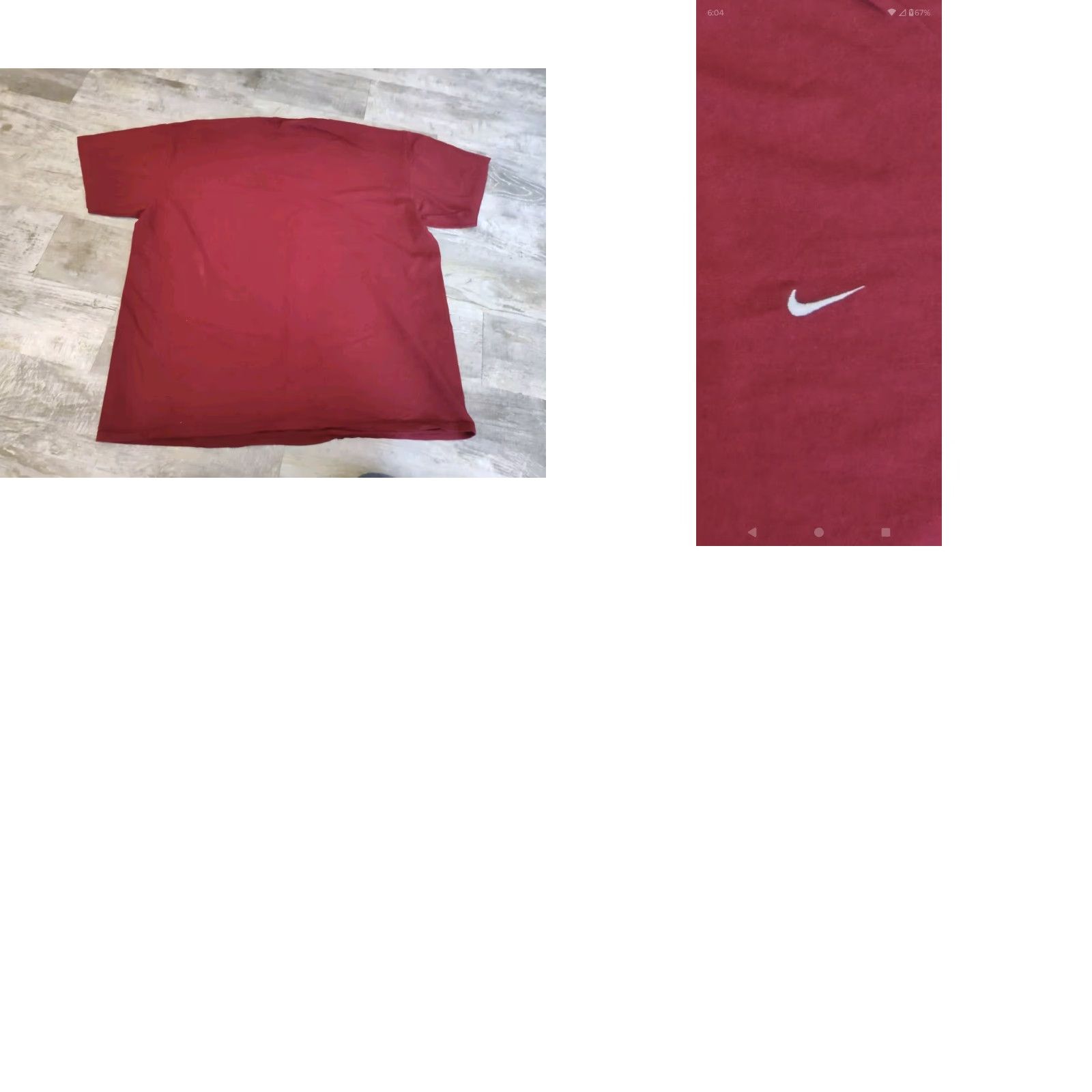 Nike VINTAGE Nike T-Shirt 3XL Red Mini Swoosh Y2K 90s Mens Cotton Regular Fit Size US XXL / EU 58 / 5 - 8 Thumbnail