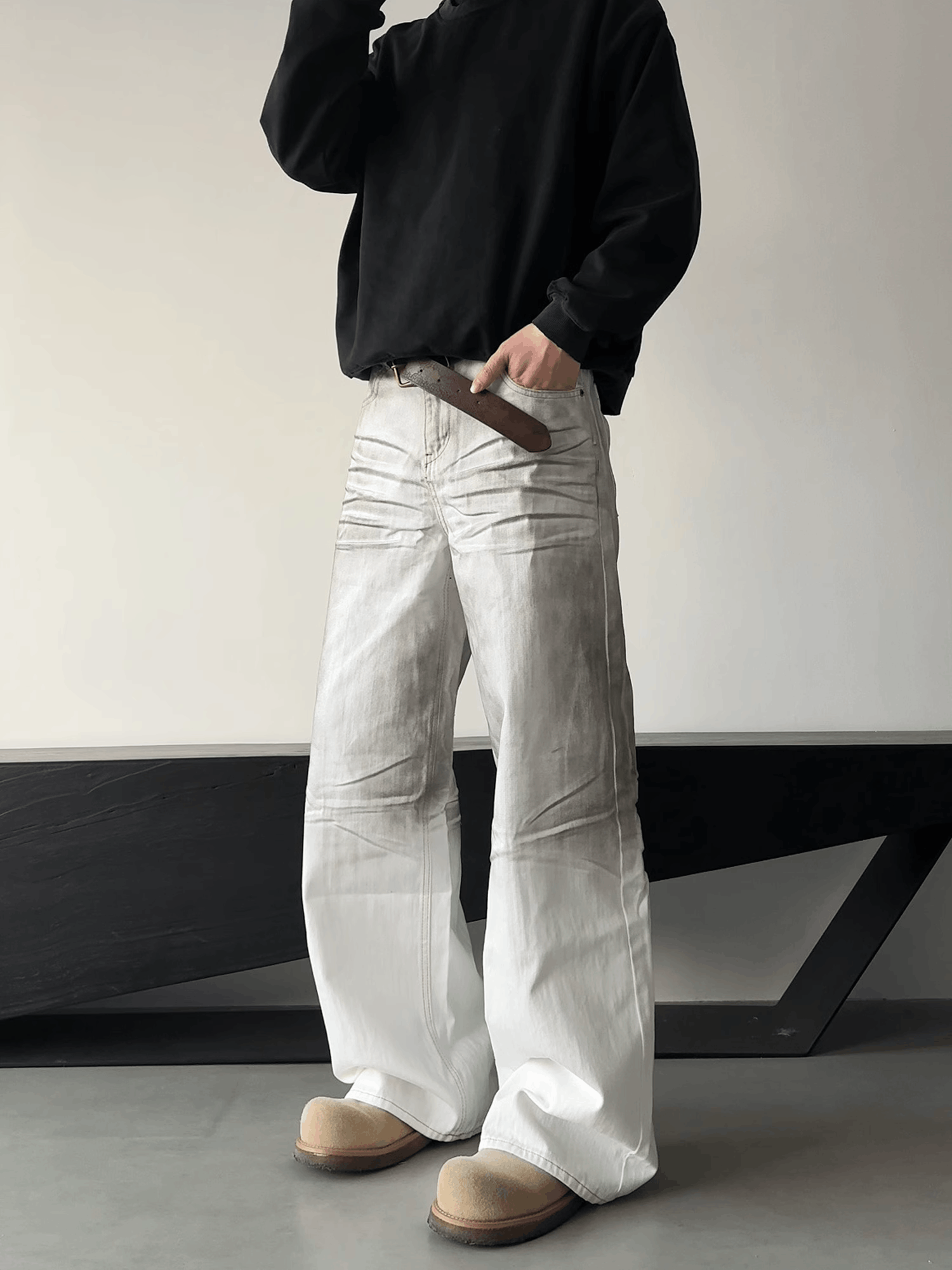 Other White Baggy Flare Jeans, Wide Leg Jeans Size US 30 / EU 46 - 4 Thumbnail